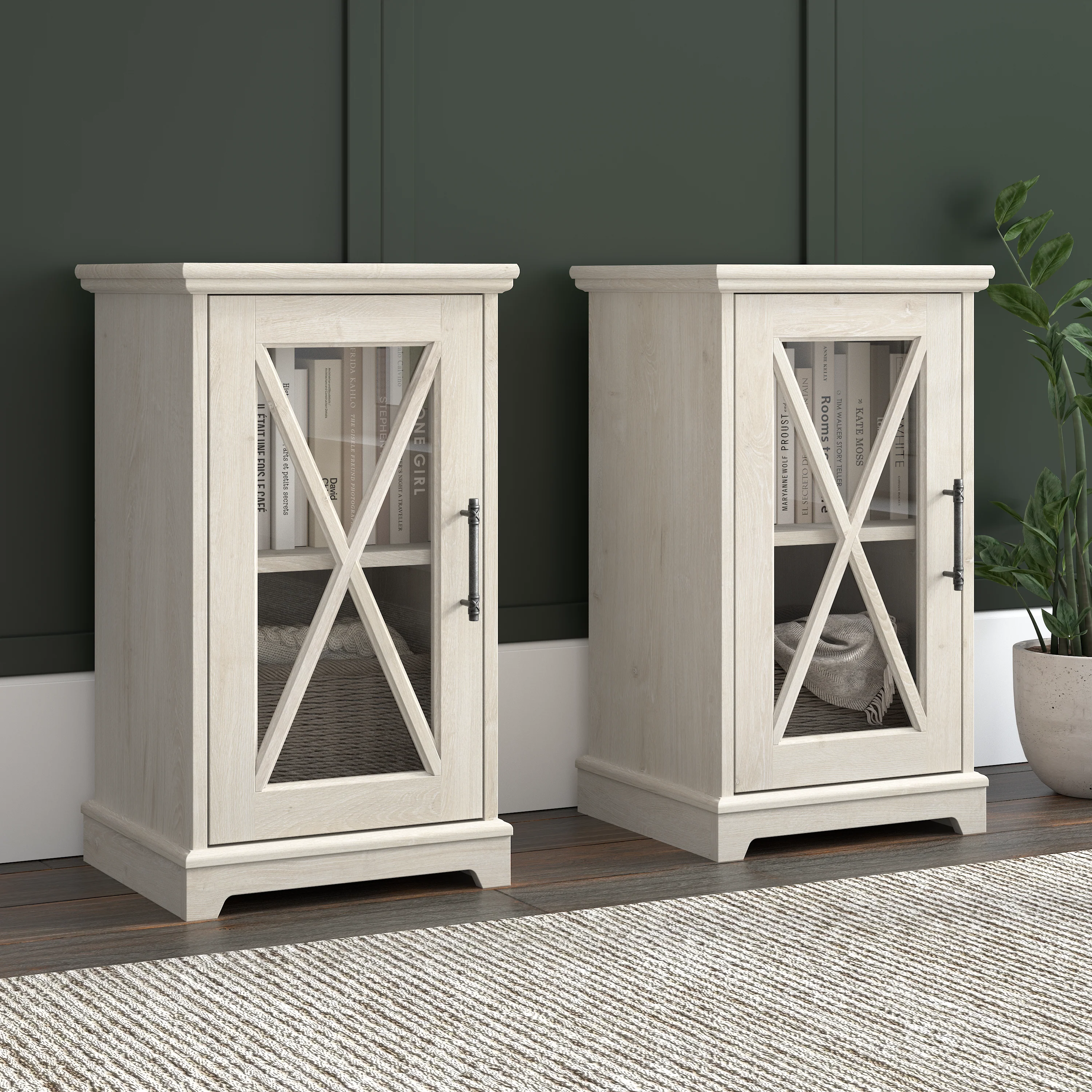 Lennox Small Farmhouse End Table with Storage