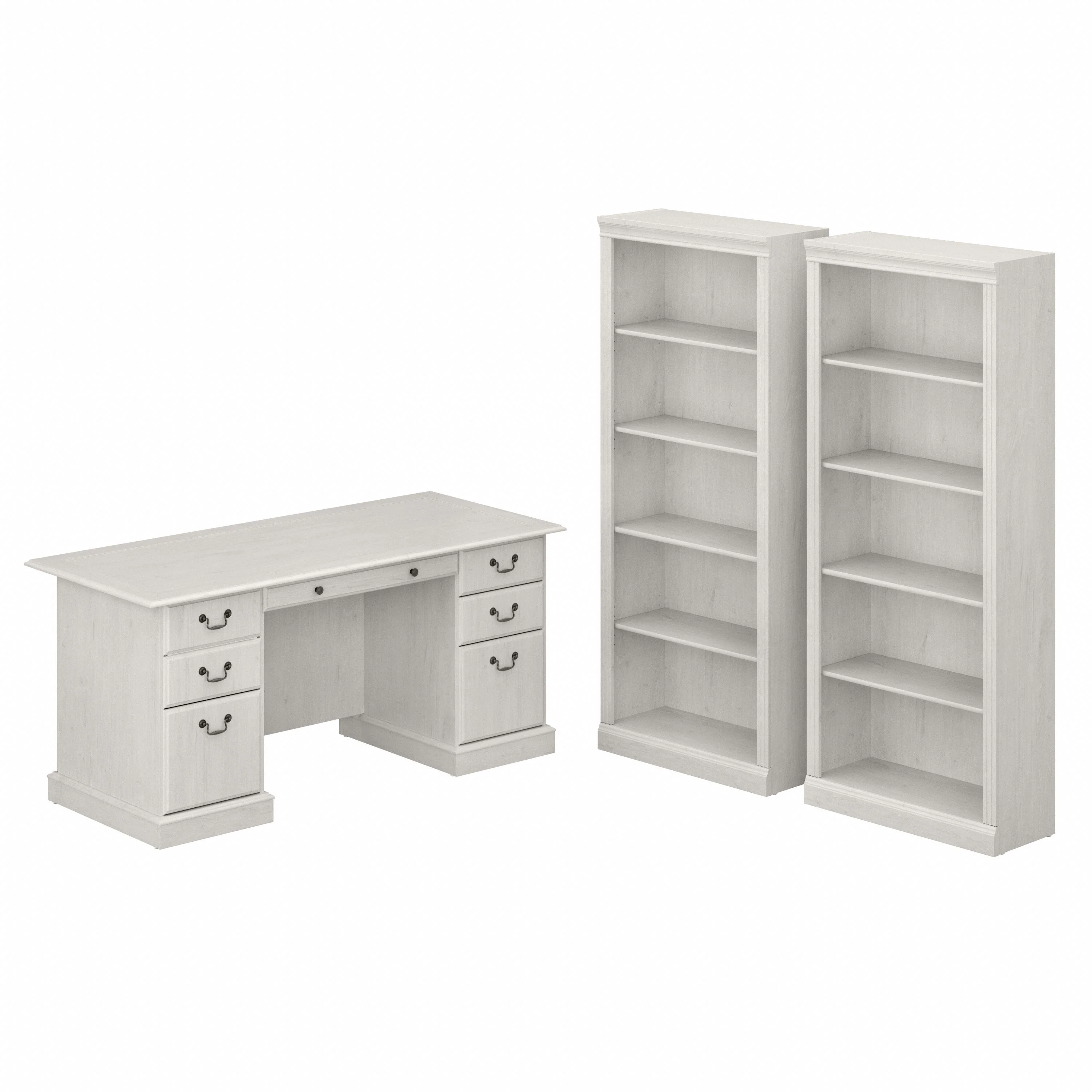 Saratoga Executive Desk and Bookcase Set