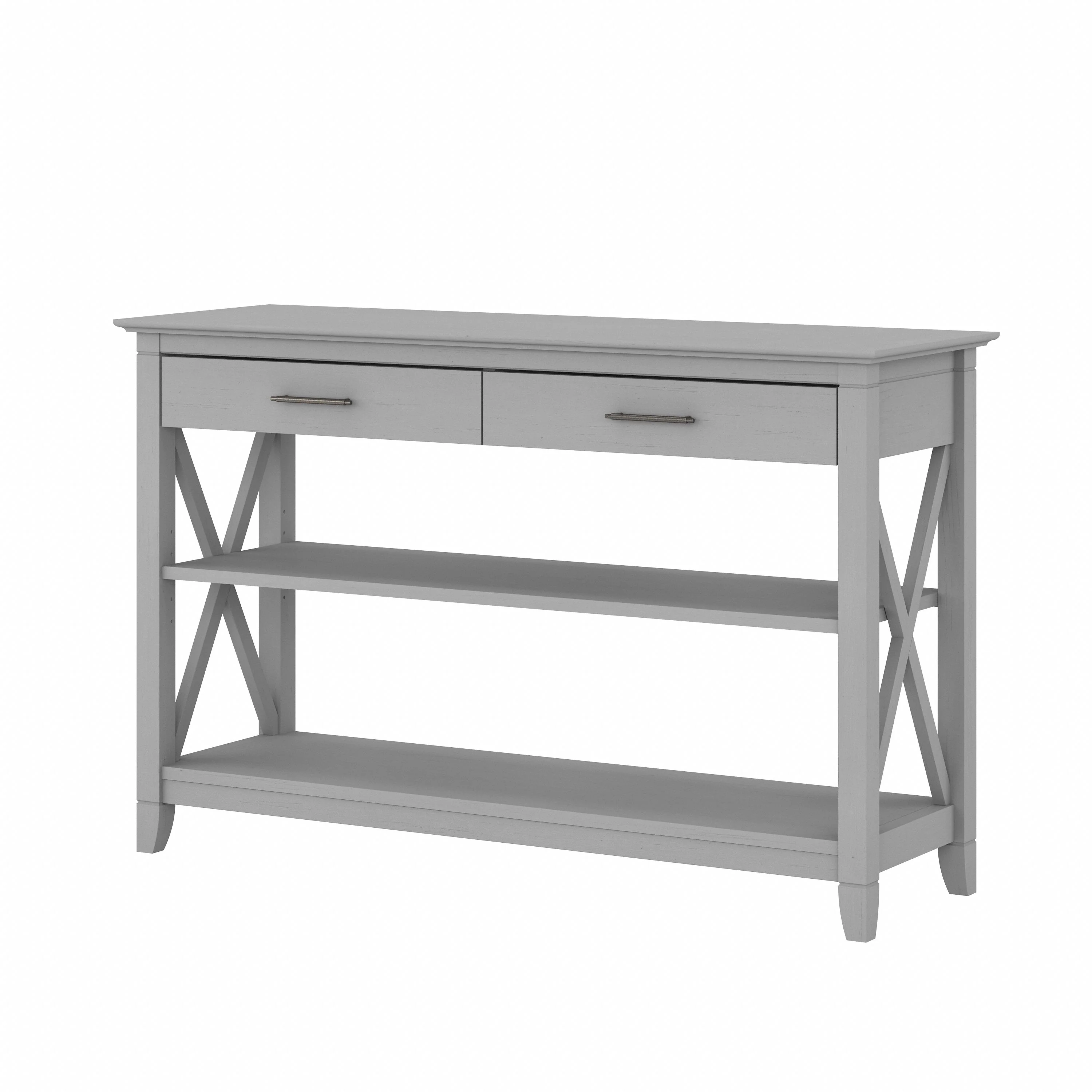 Key West Console Table with Drawers and Shelves