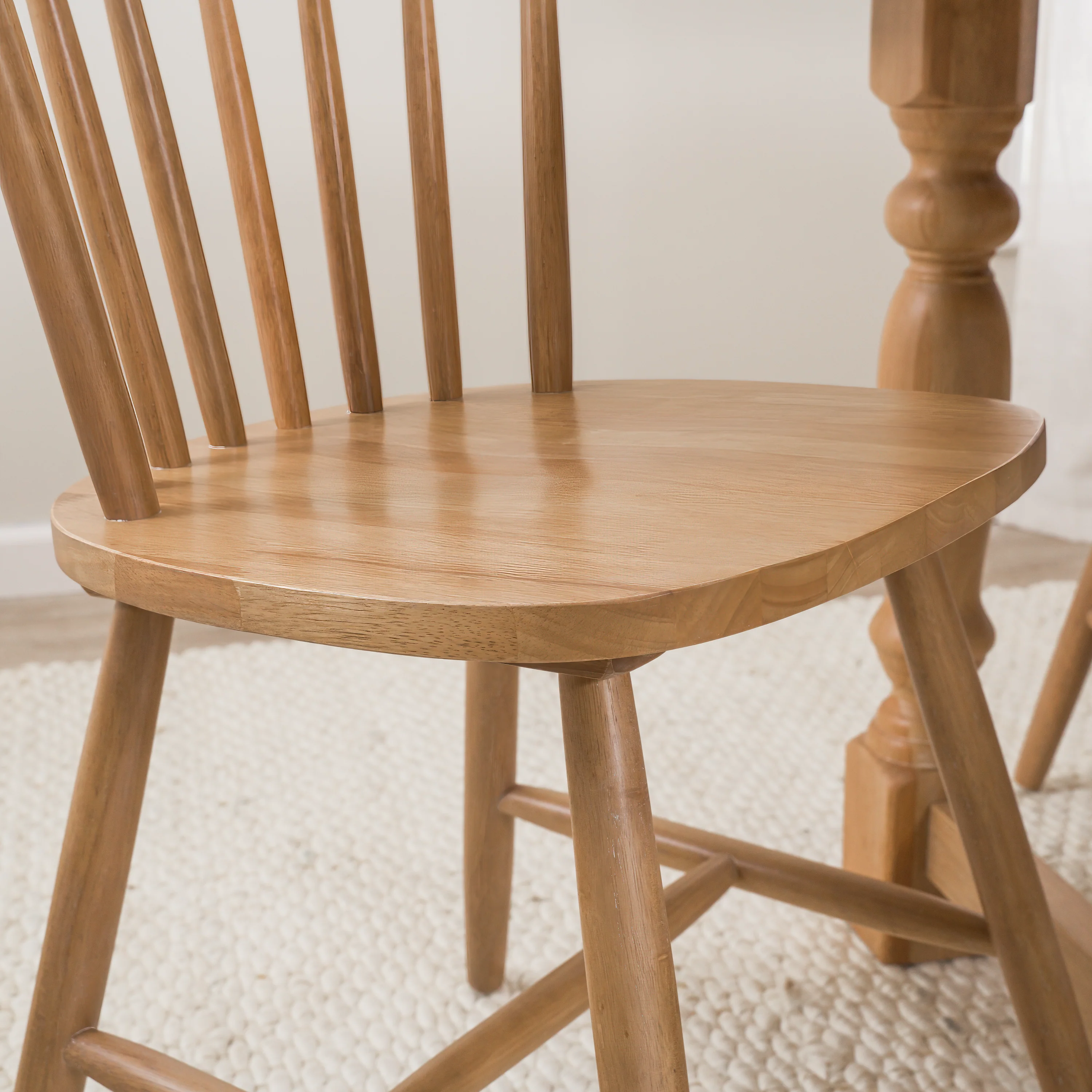 Windsor High Back Spindle Dining Chairs - Set of 2