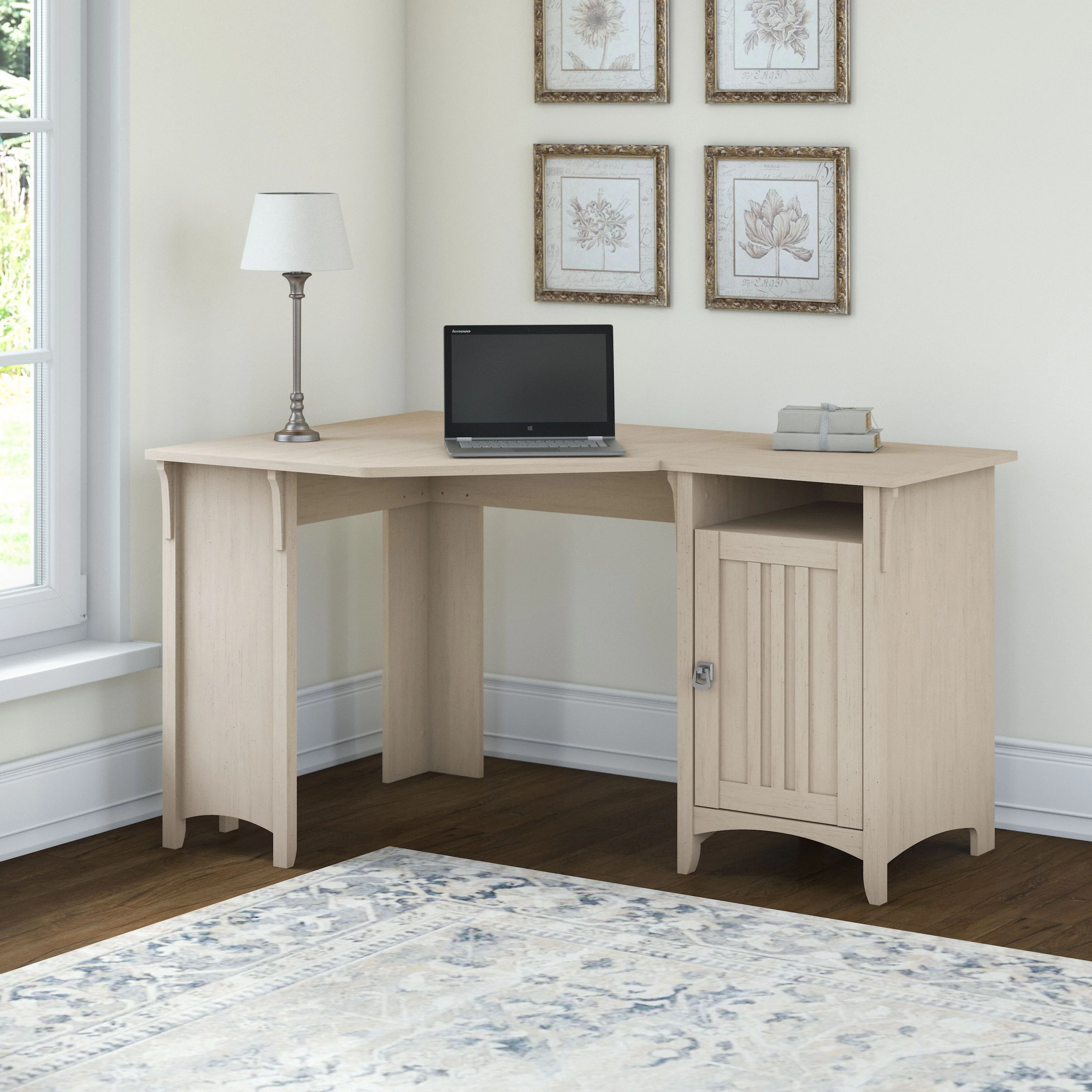 Salinas 55W Corner Desk with Storage