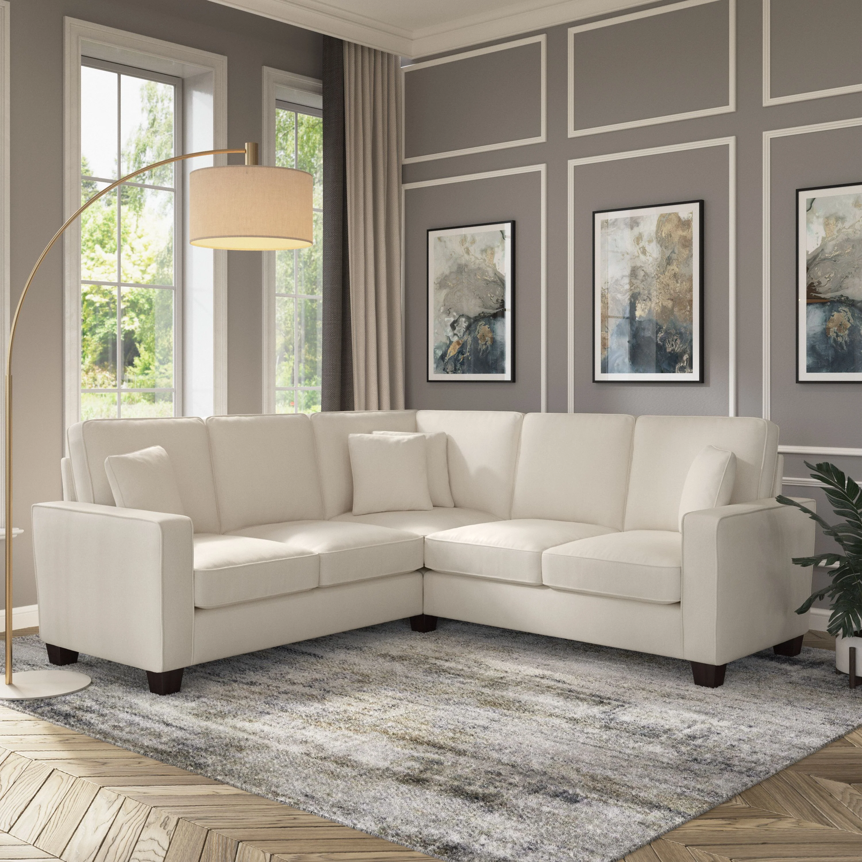 Stockton 87W L Shaped Sectional Couch