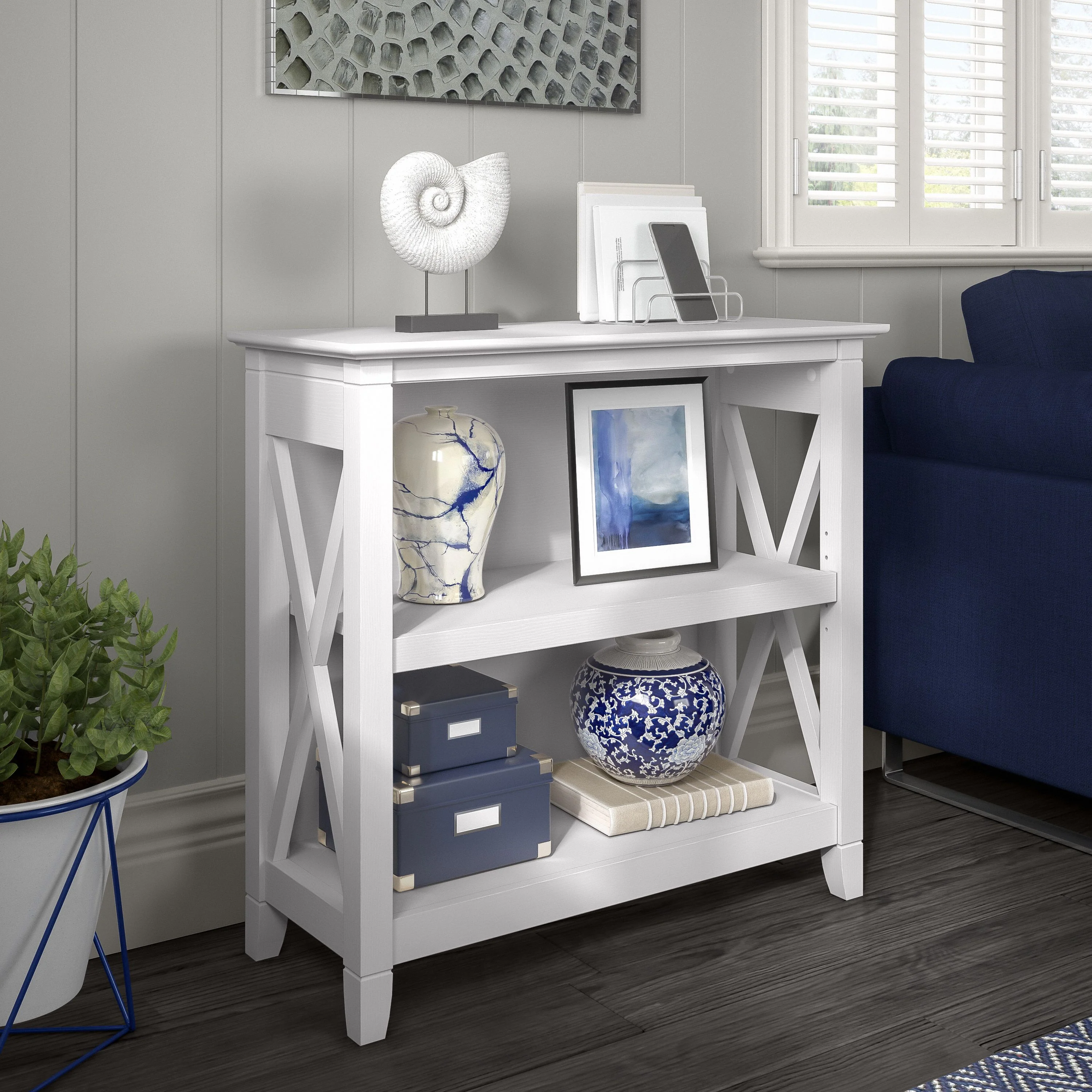 Key West Small 2 Shelf Bookcase
