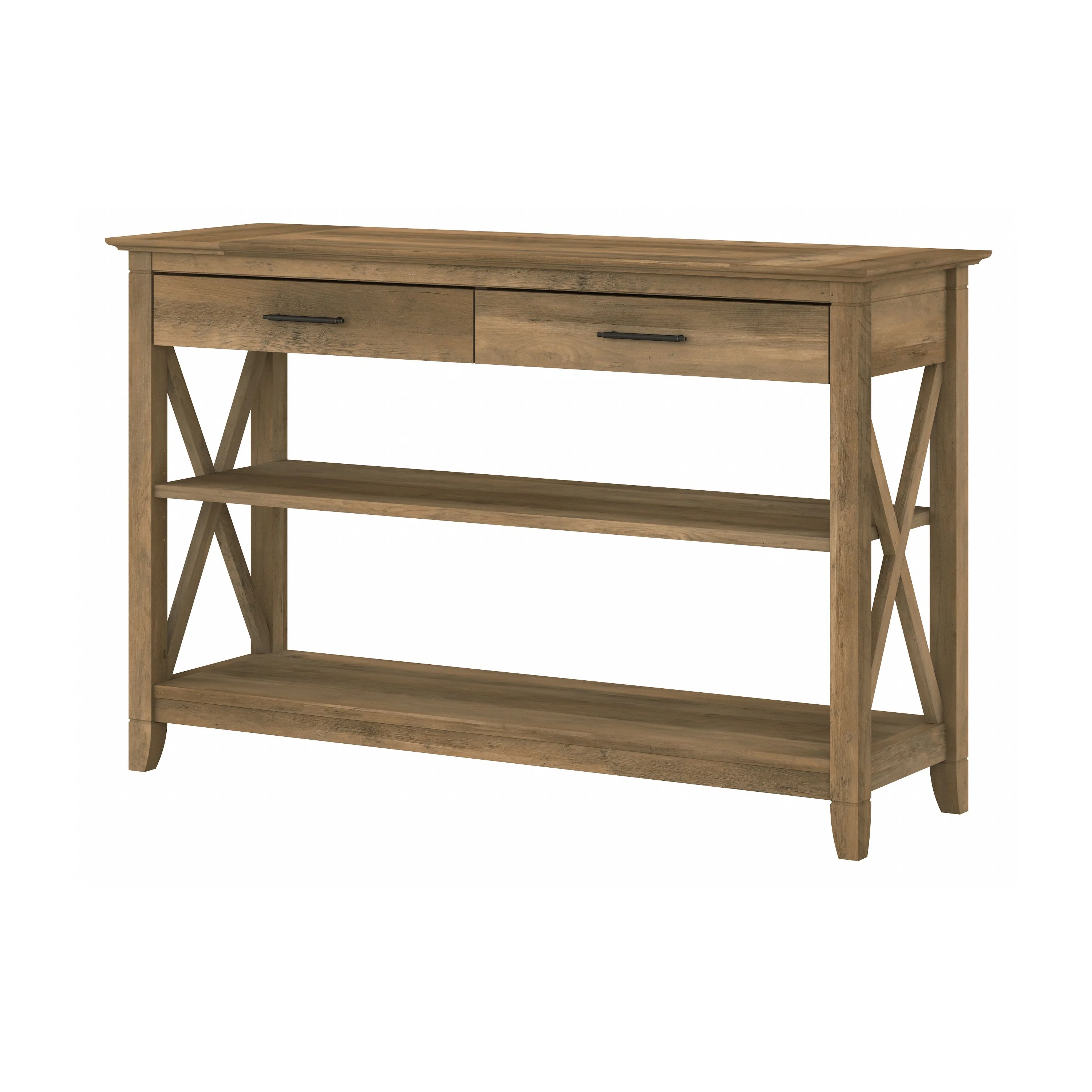 Key West Console Table with Drawers and Shelves