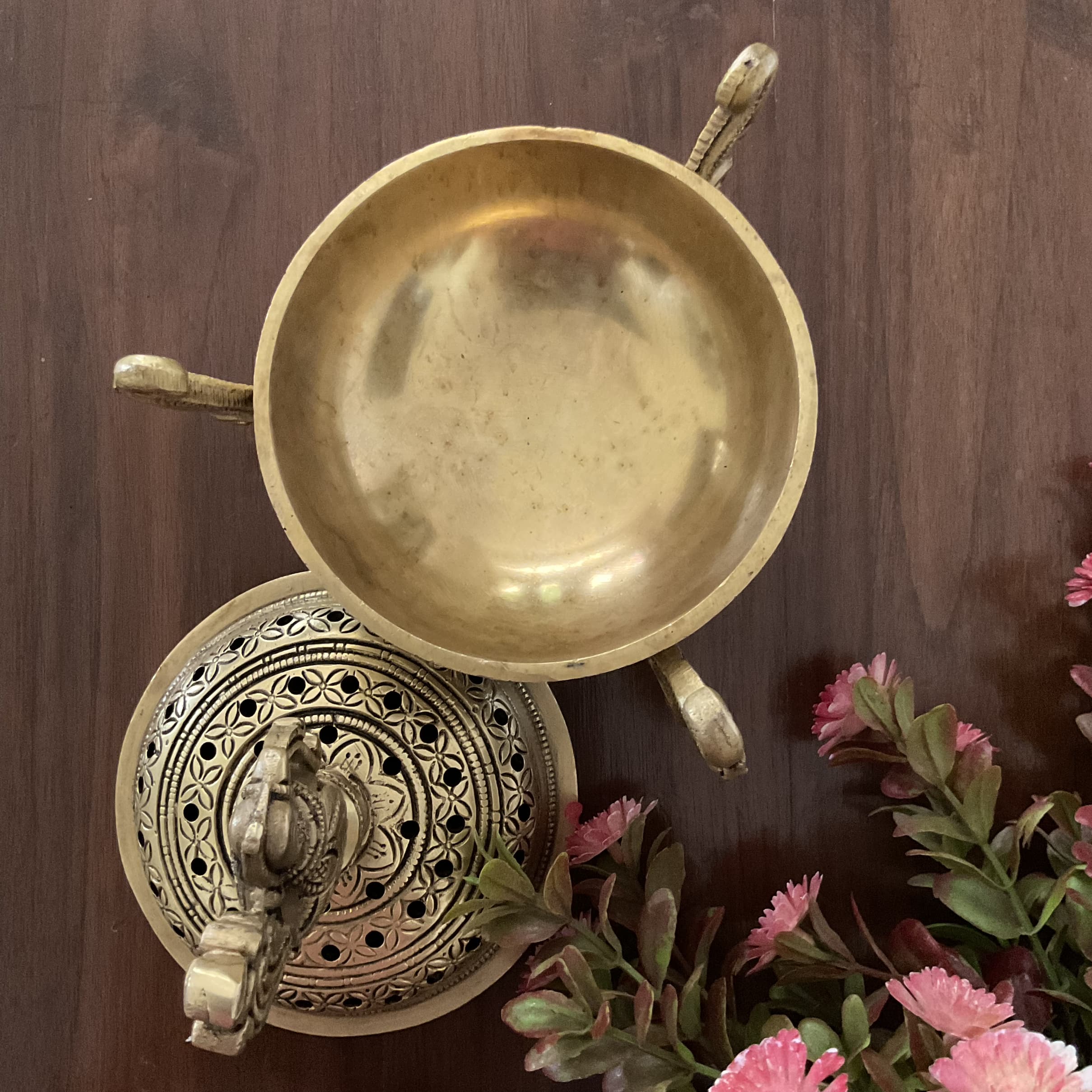 Annapakshi Brass Dhoop Dani, Incense Holder - Pooja Essential, Housewarming Gift