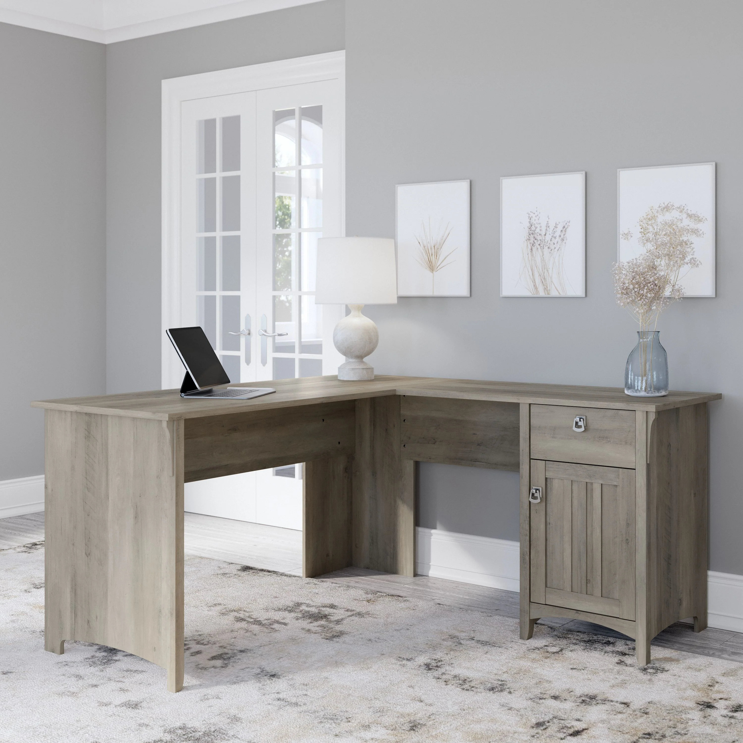Salinas 60W L Shaped Desk with Storage