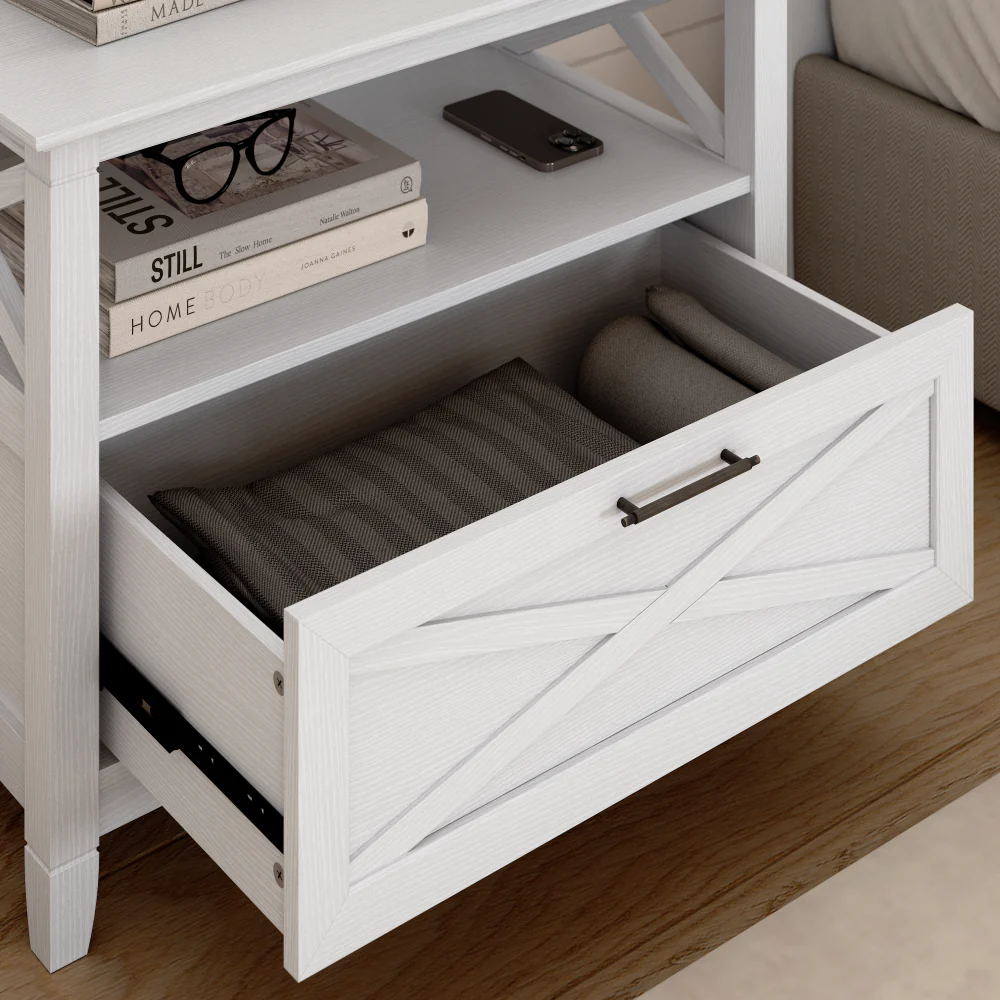 Bush Home Key West 32W Nightstand with Drawer - Set of 2