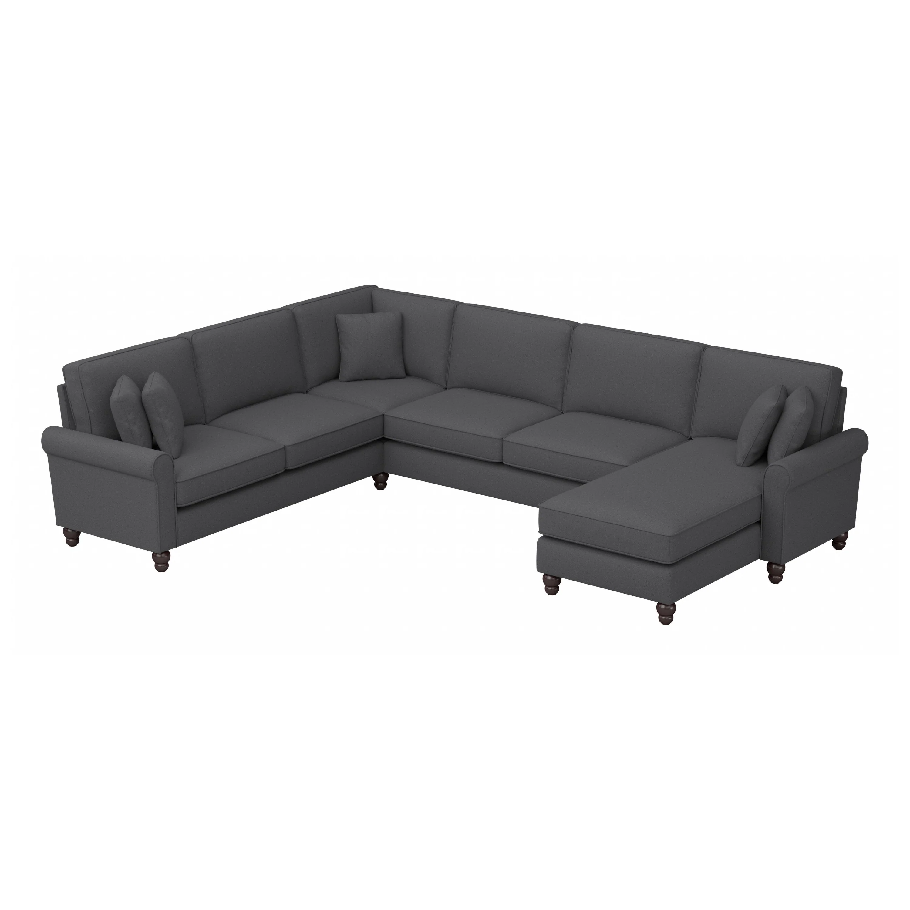 Hudson 128W U Shaped Sectional Couch with Reversible Chaise Lounge