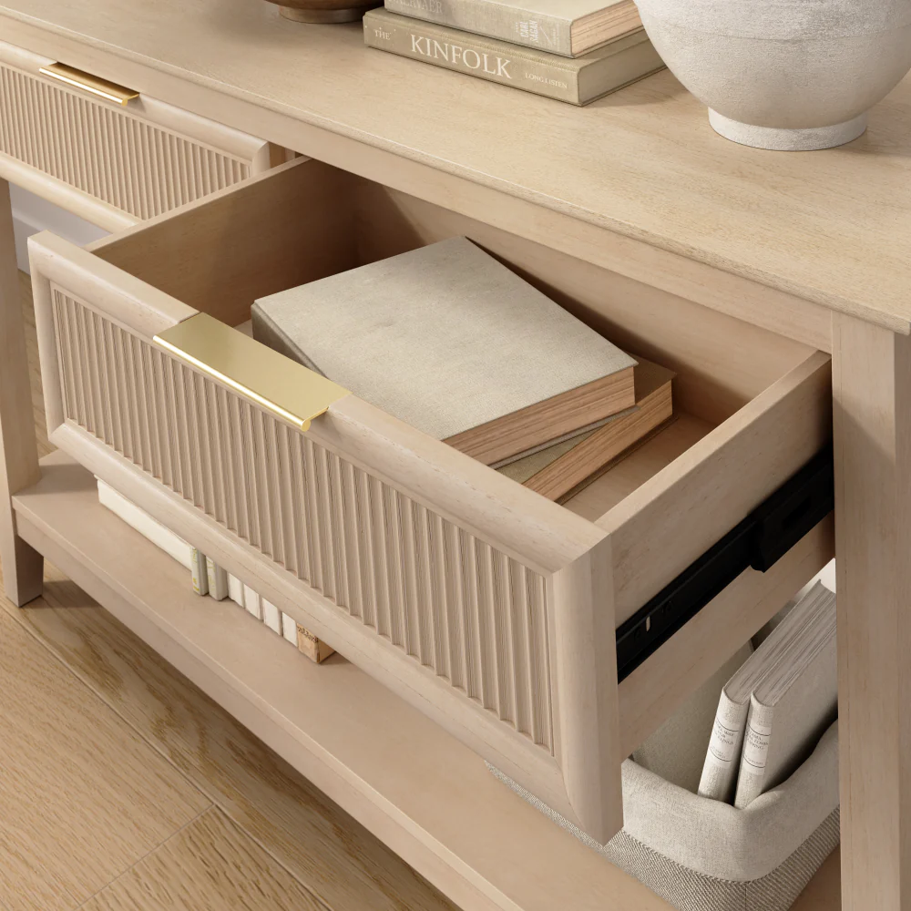 Bush Home Camille Fluted Console Table with Drawers