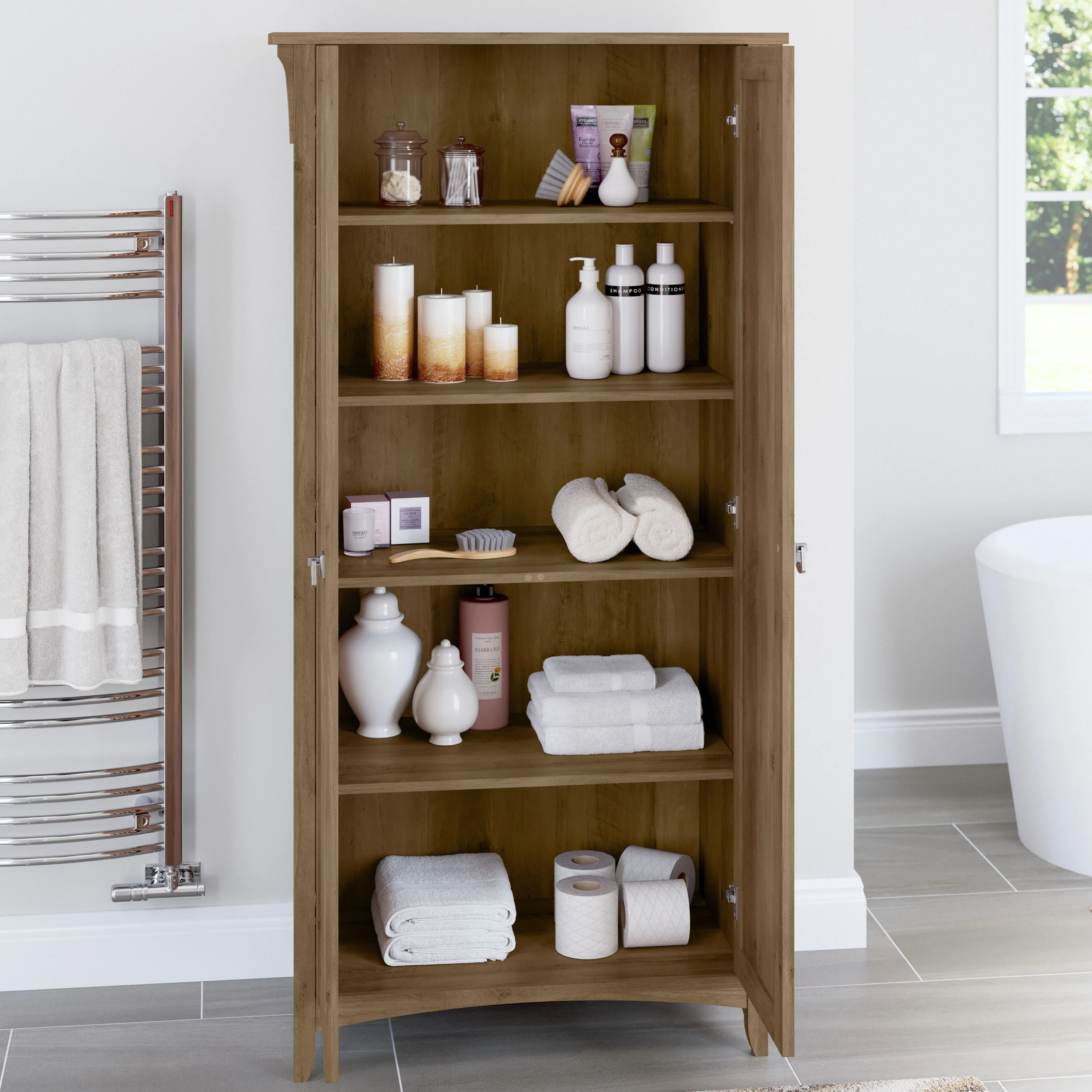 Salinas Bathroom Storage Cabinet with Doors