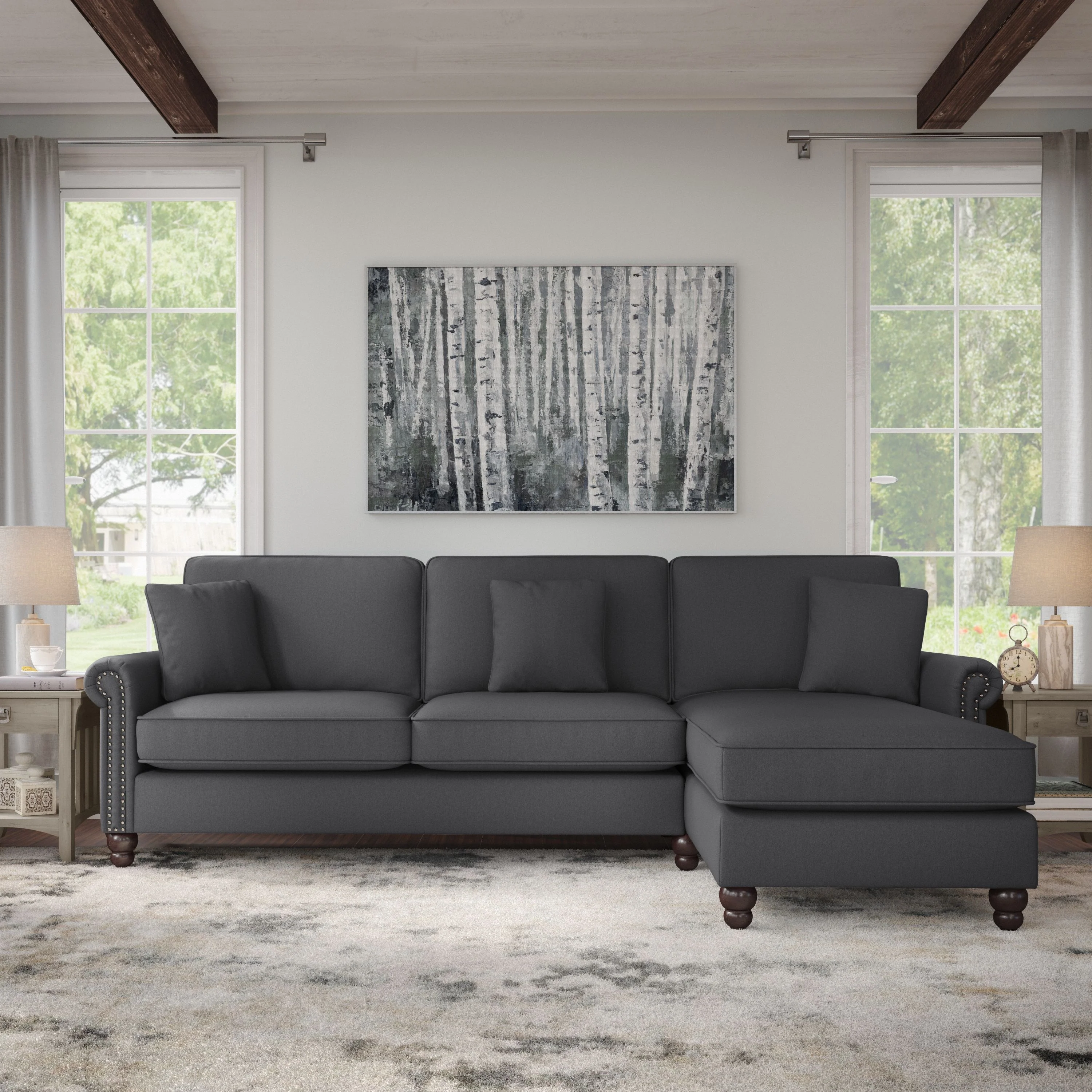 Coventry 102W Sectional Couch with Reversible Chaise Lounge