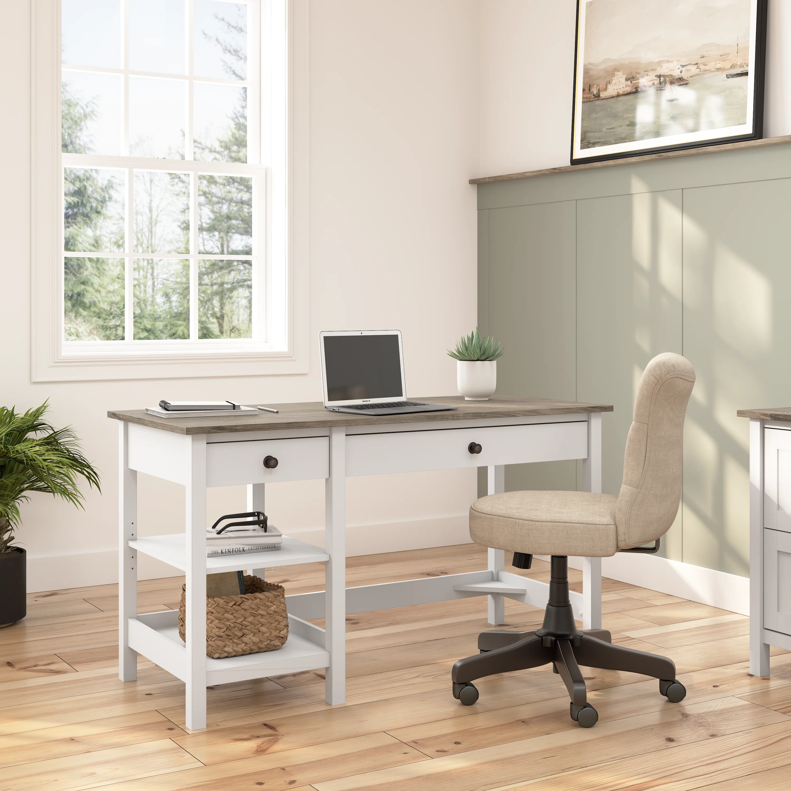 Mayfield 54W Computer Desk with Shelves