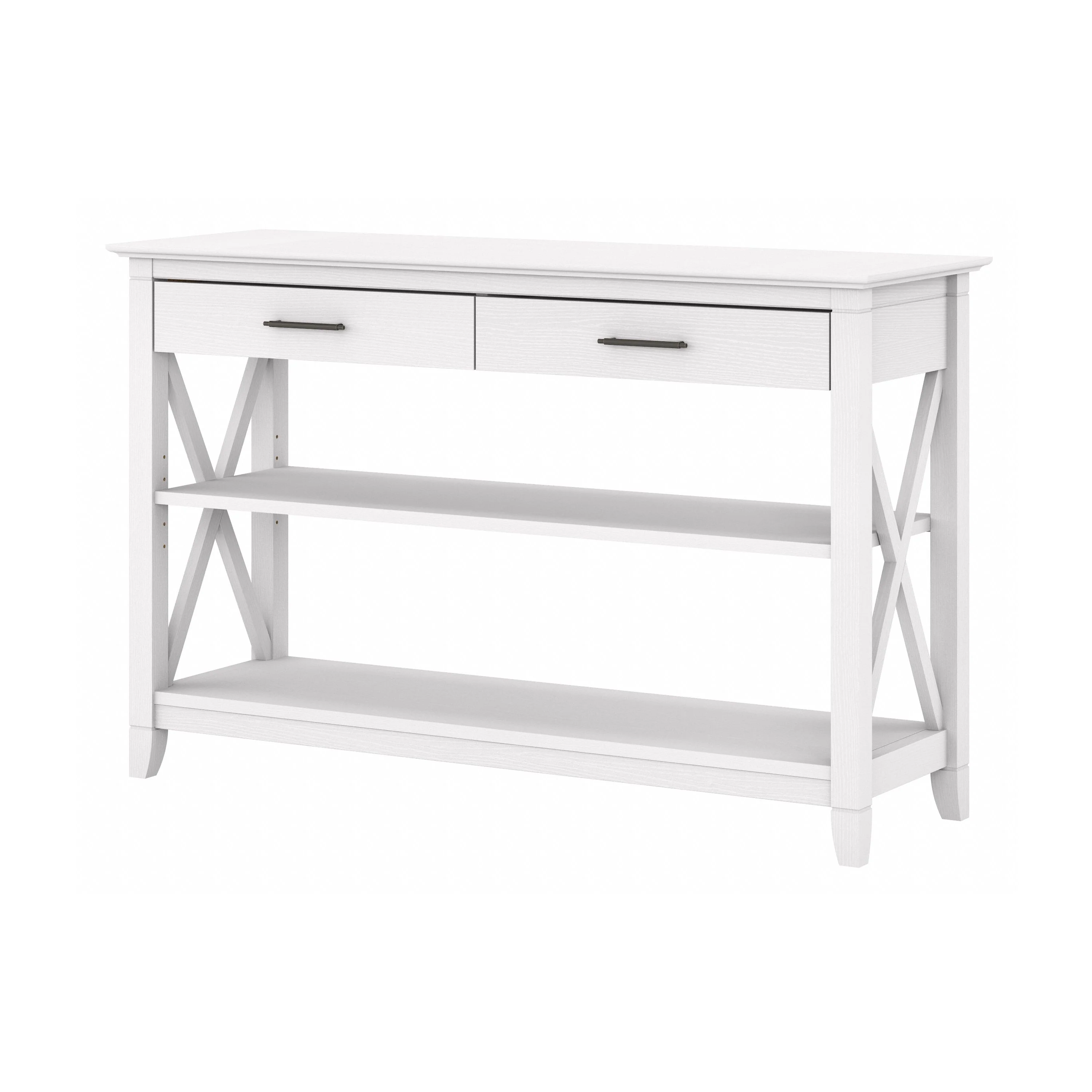 Key West Console Table with Drawers and Shelves