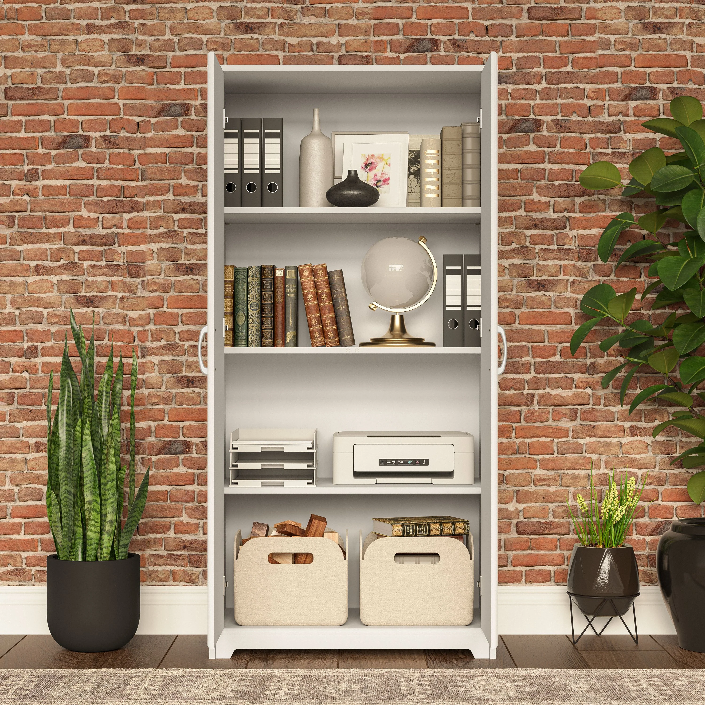 Cabot Tall Storage Cabinet with Doors
