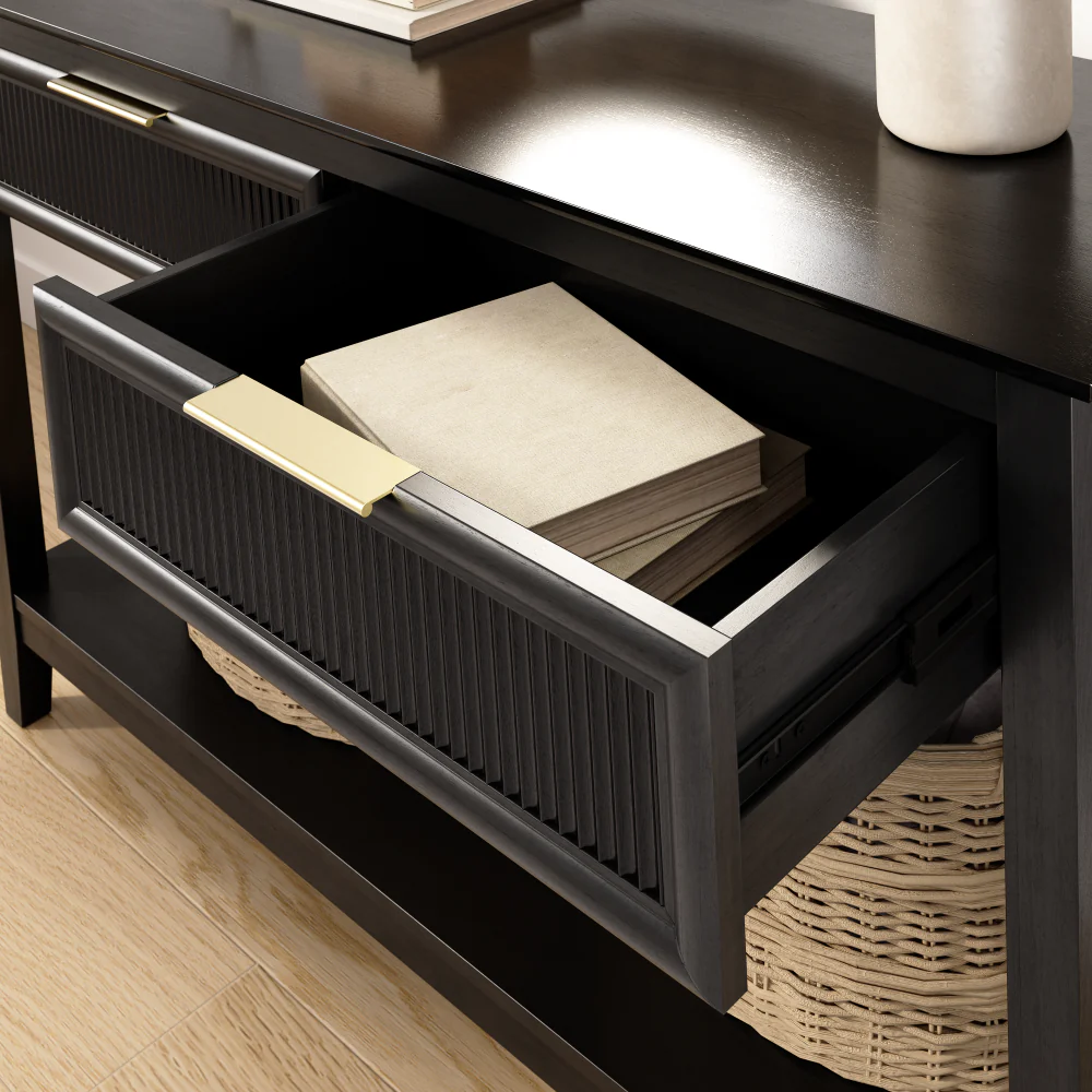 Bush Home Camille Fluted Console Table with Drawers