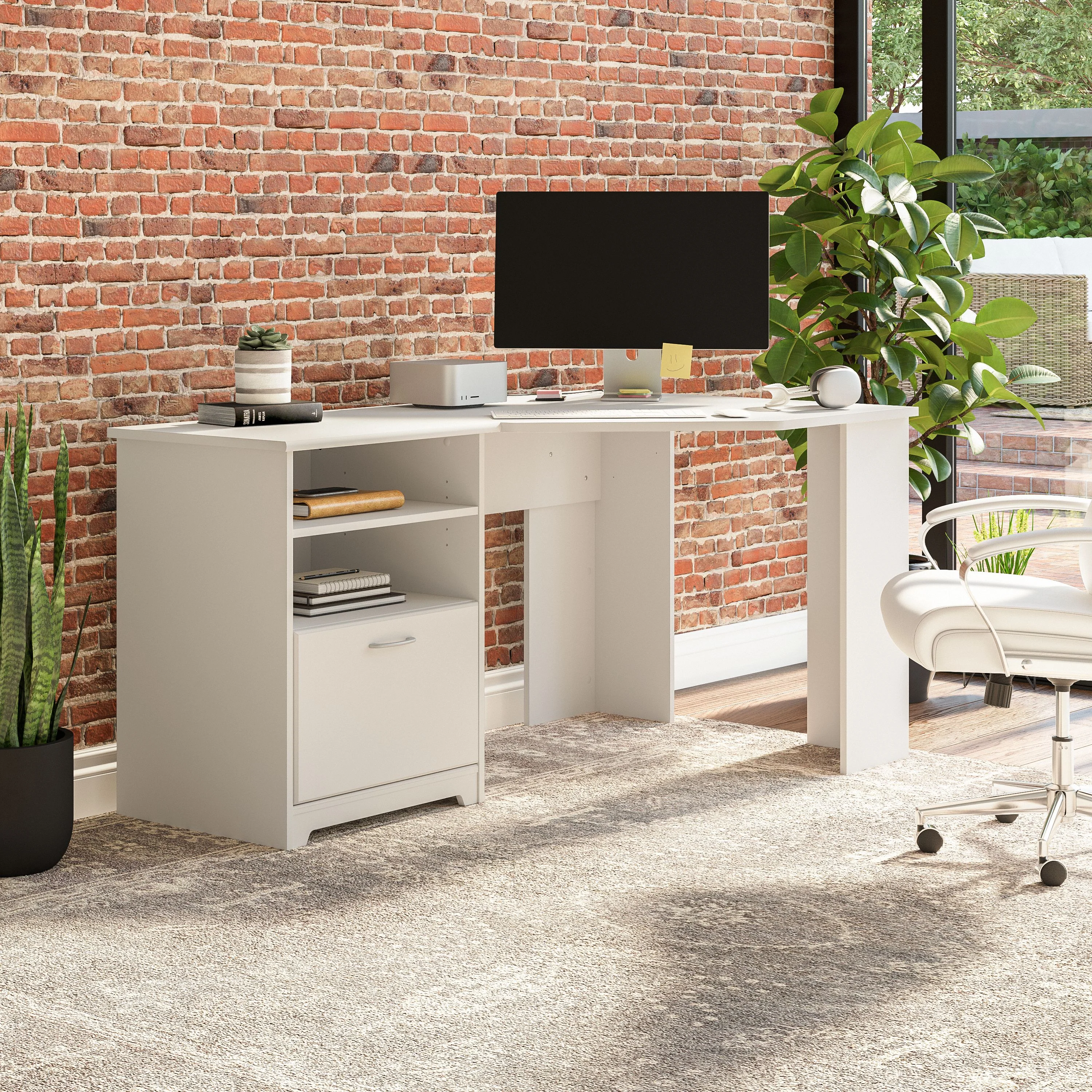 Cabot 60W Corner Desk with Storage
