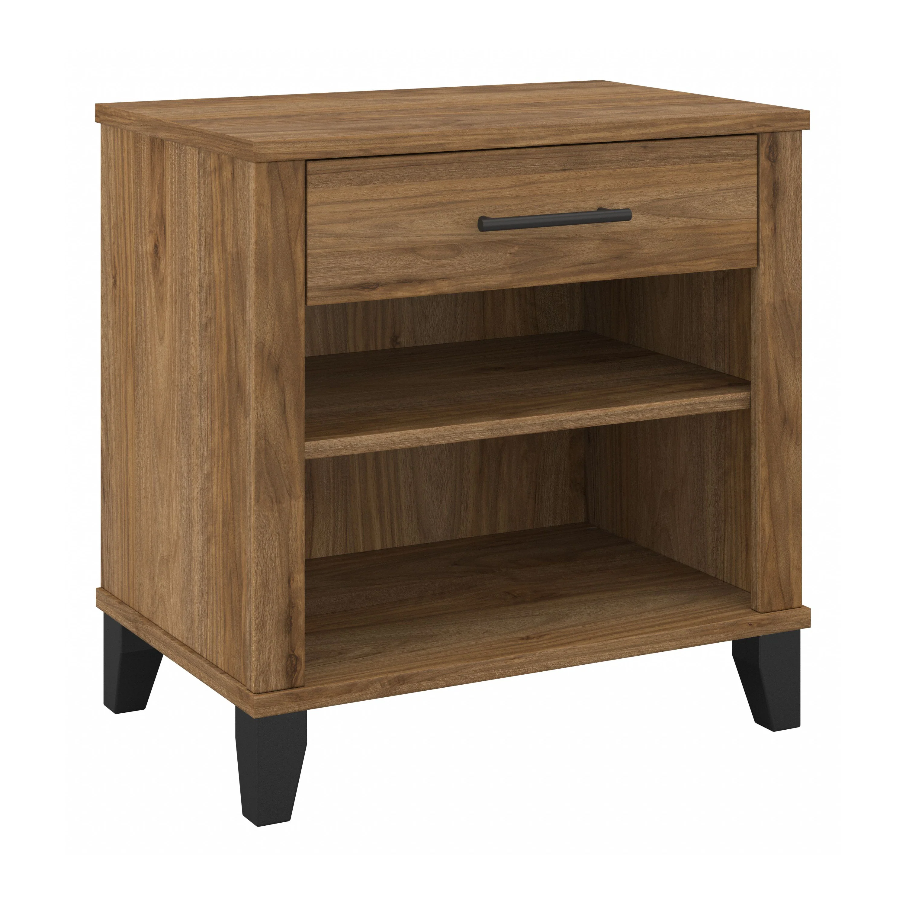 Somerset Nightstand with Drawer and Shelves