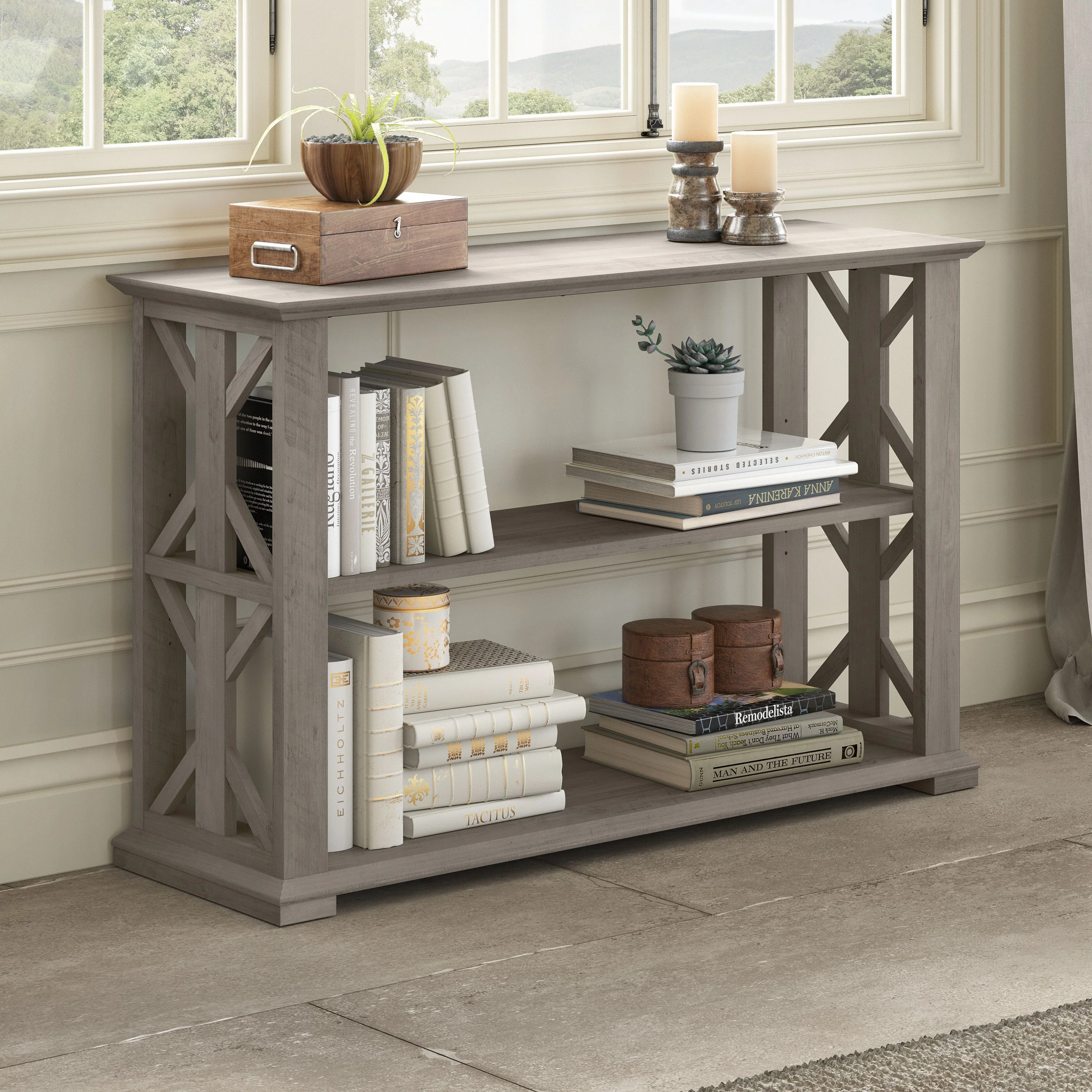 Homestead Console Table with Shelves