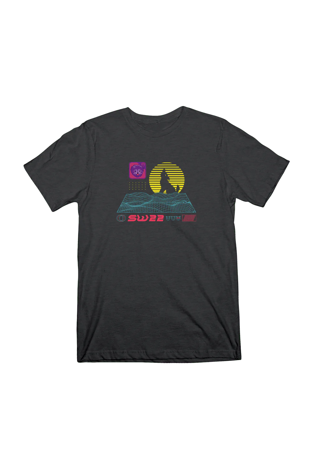 SssniperWolf: Synthwave Dark Grey Shirt
