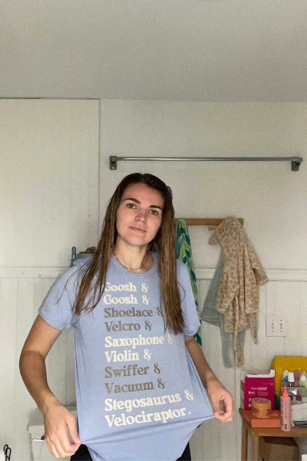 Maia Knight: Nicknames Light Blue Shirt