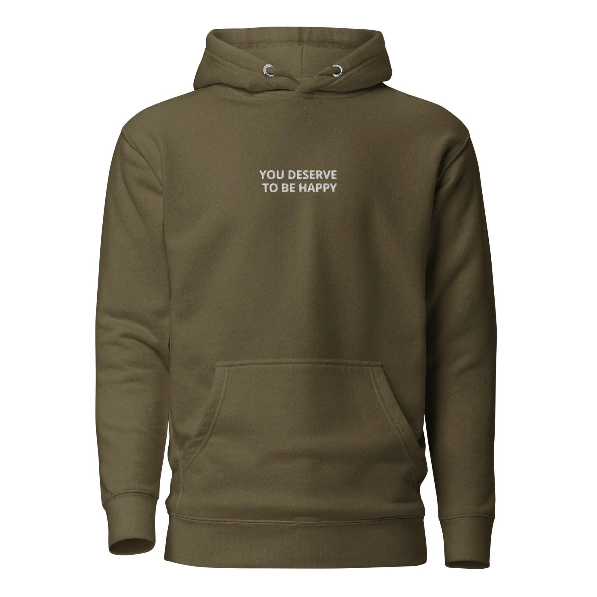 You Deserve to be Happy Embroidered Hoodie
