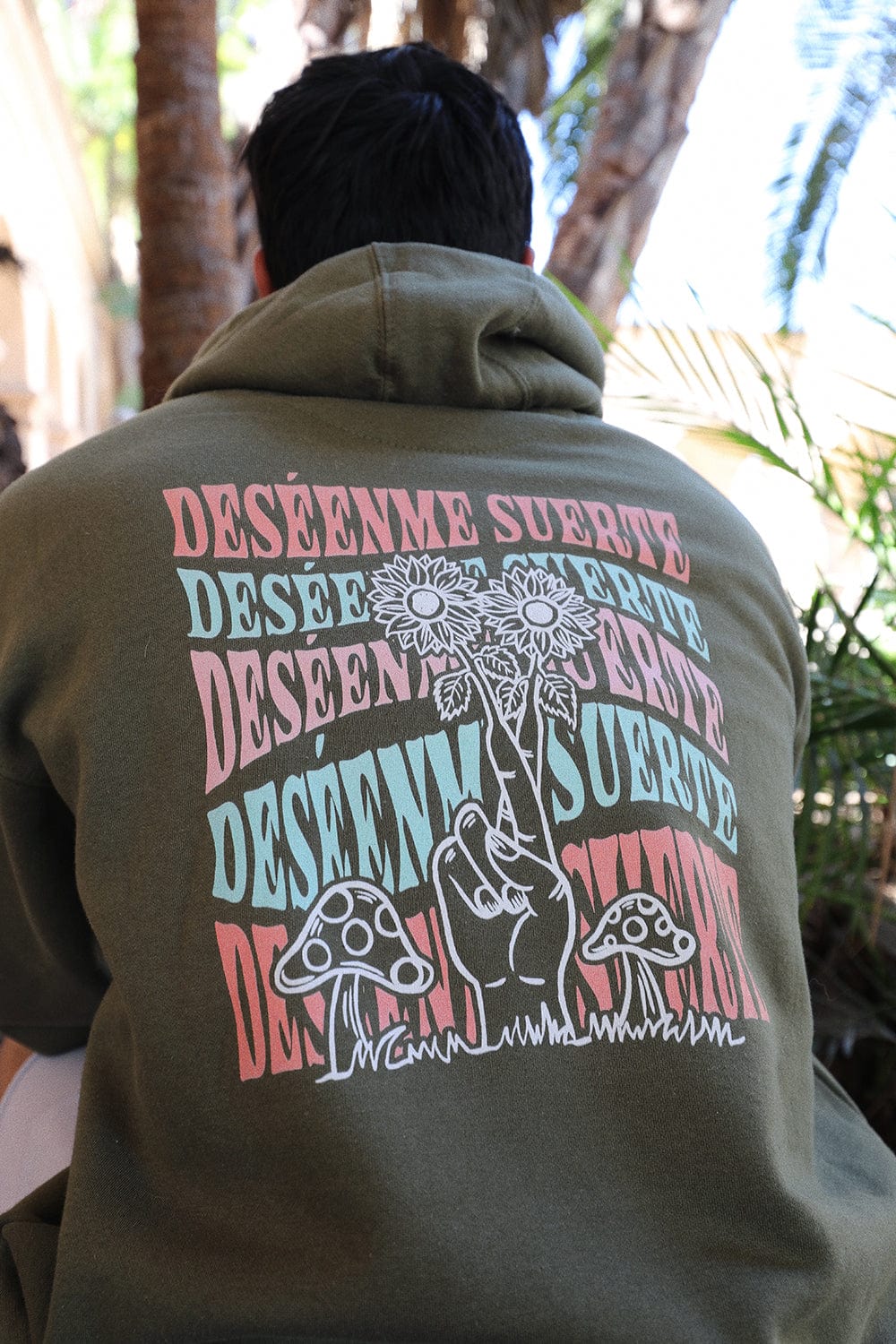 HeyitsPriguel: Deséenme Suerte Green Hoodie
