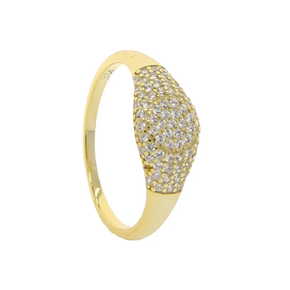 Pave Gold Dome Ring