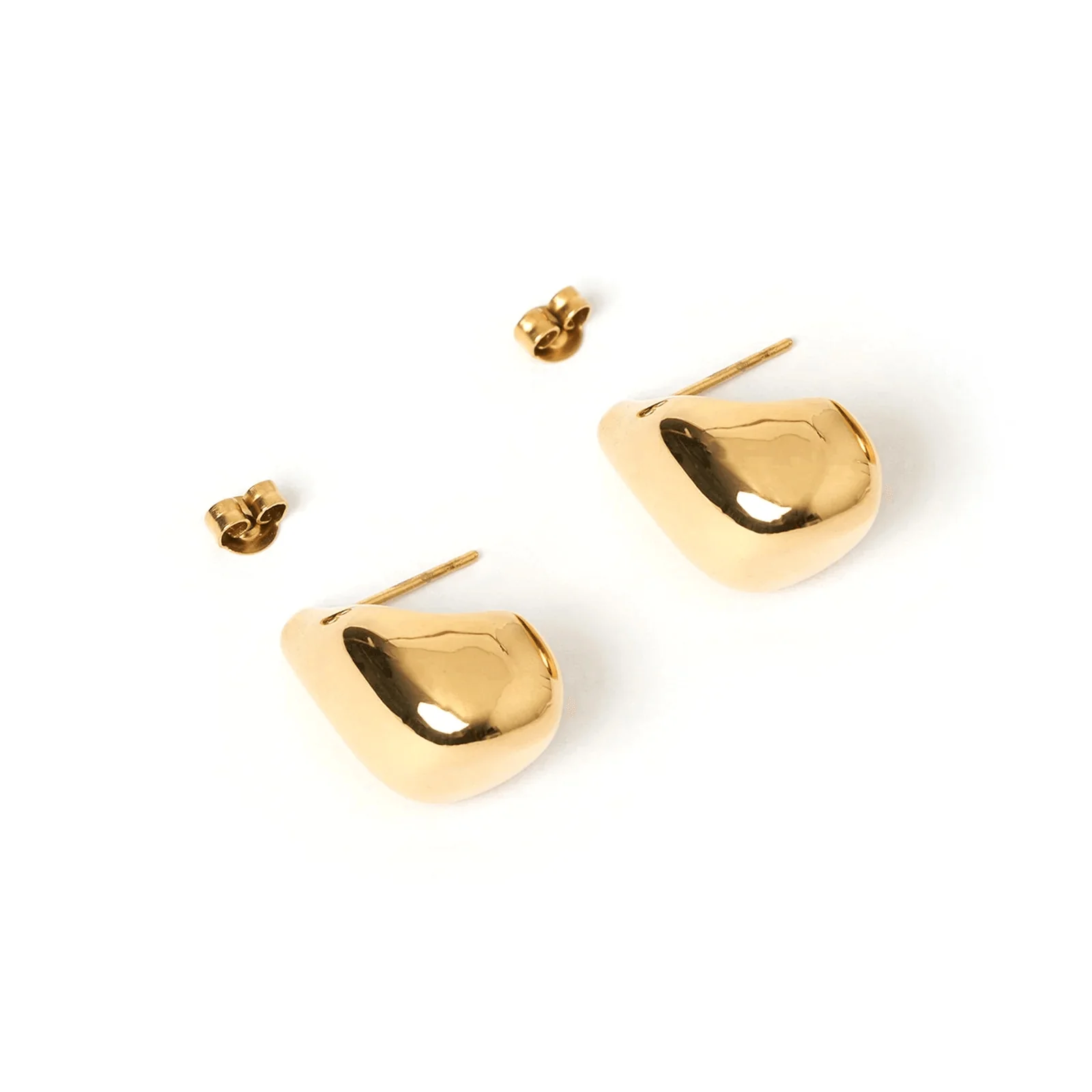 Gold Swerved Earrings