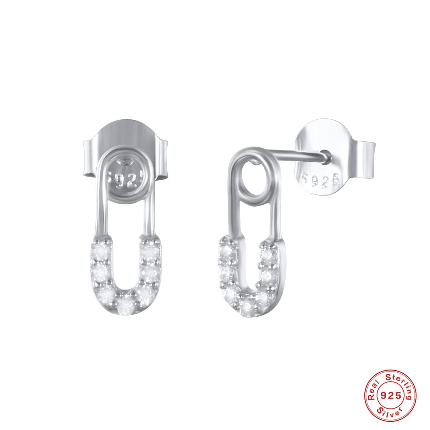 Safety Pin Stud Earrings