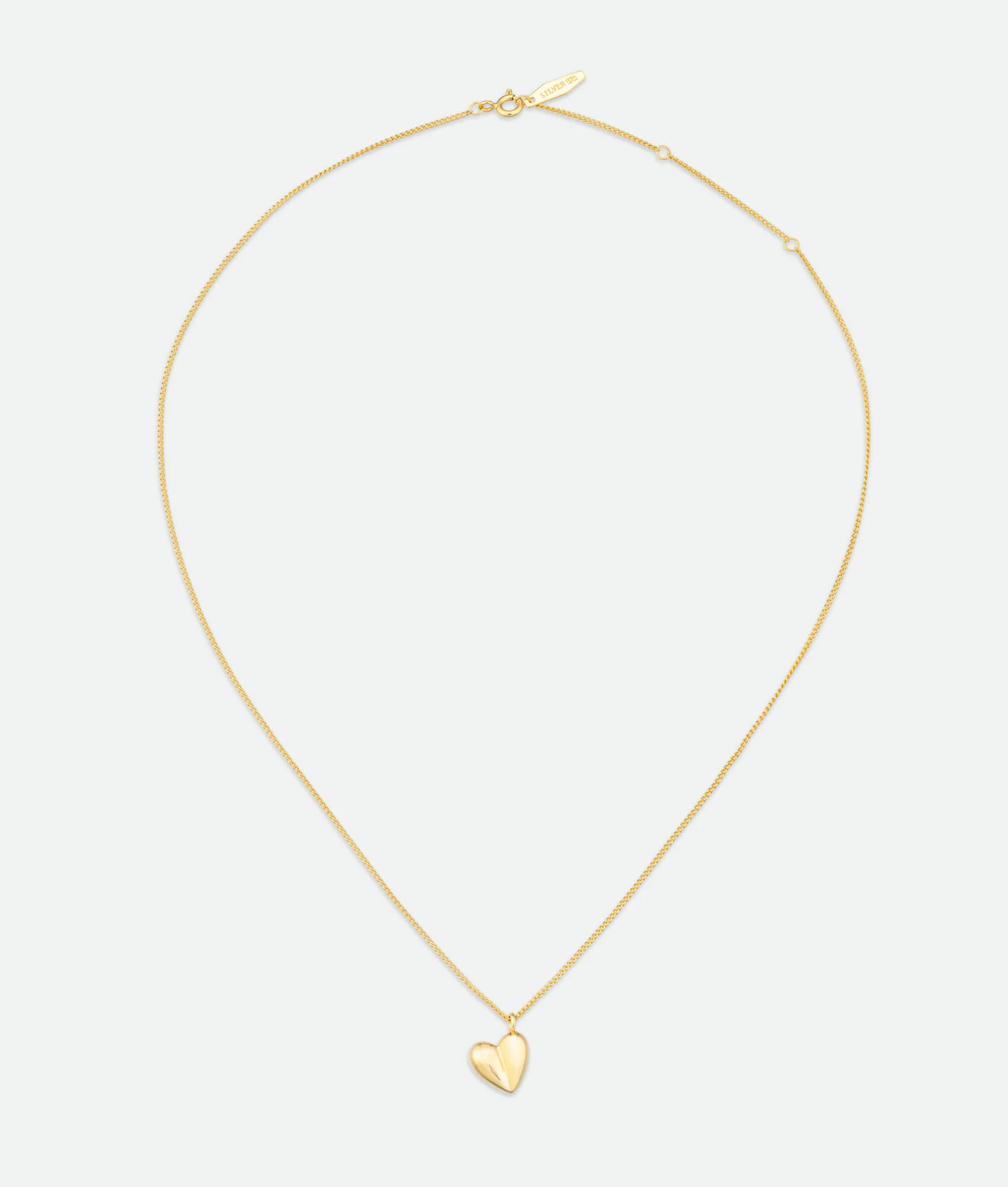 3D Heart Pendant Necklace