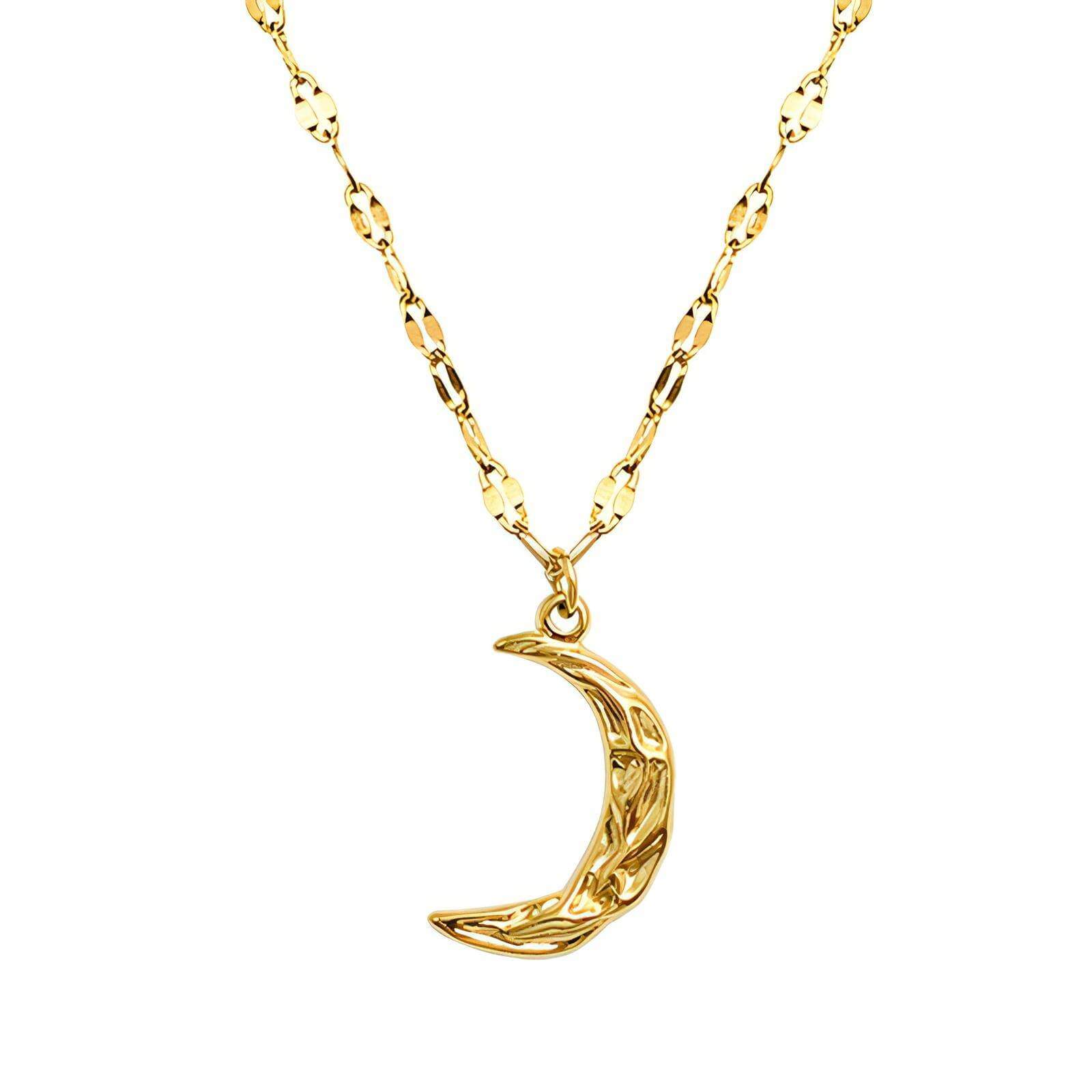 Hammered Crescent Necklace