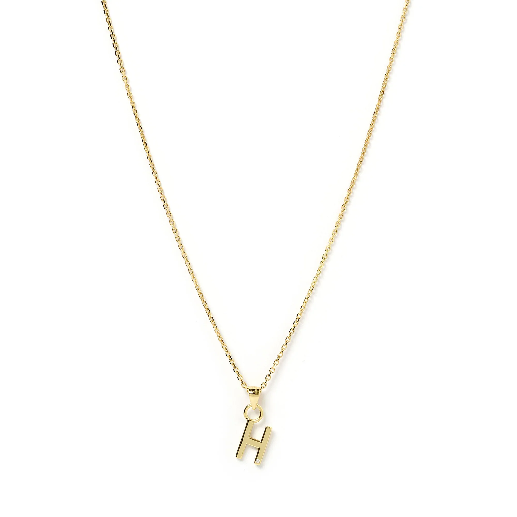 Initial Gold Charm Necklace
