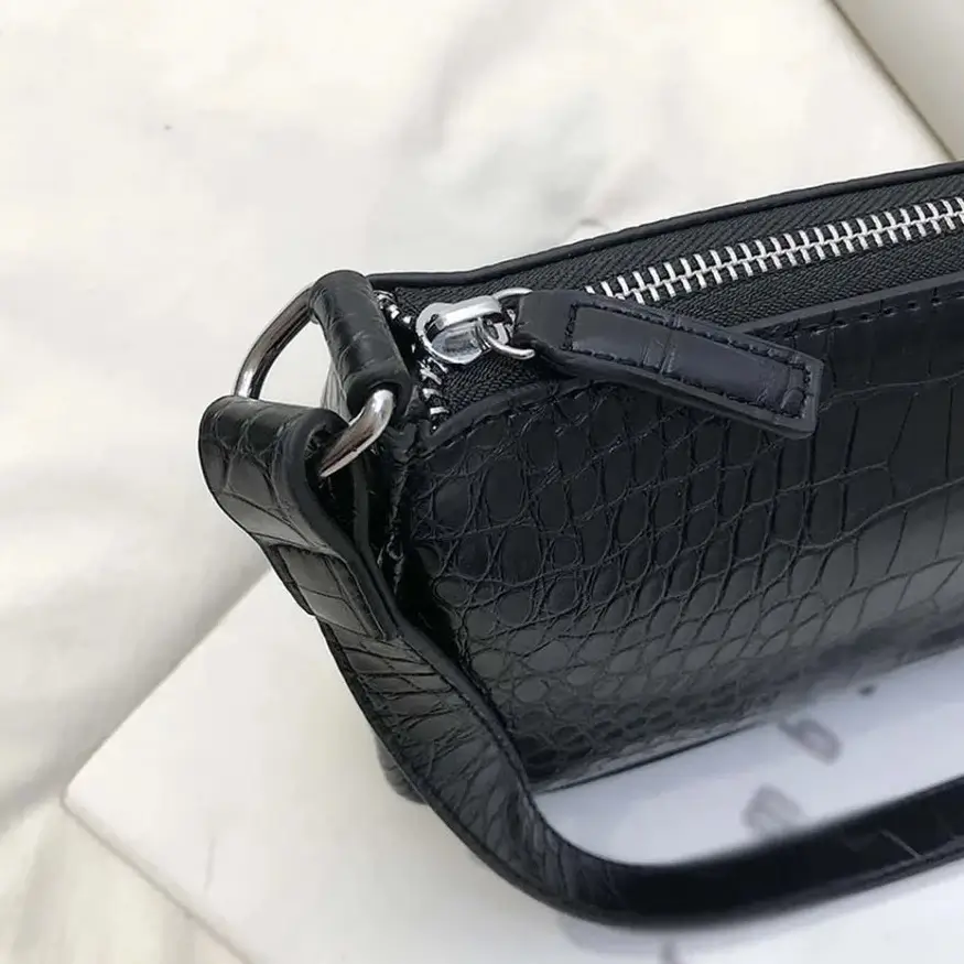 Black Baguette Handbag