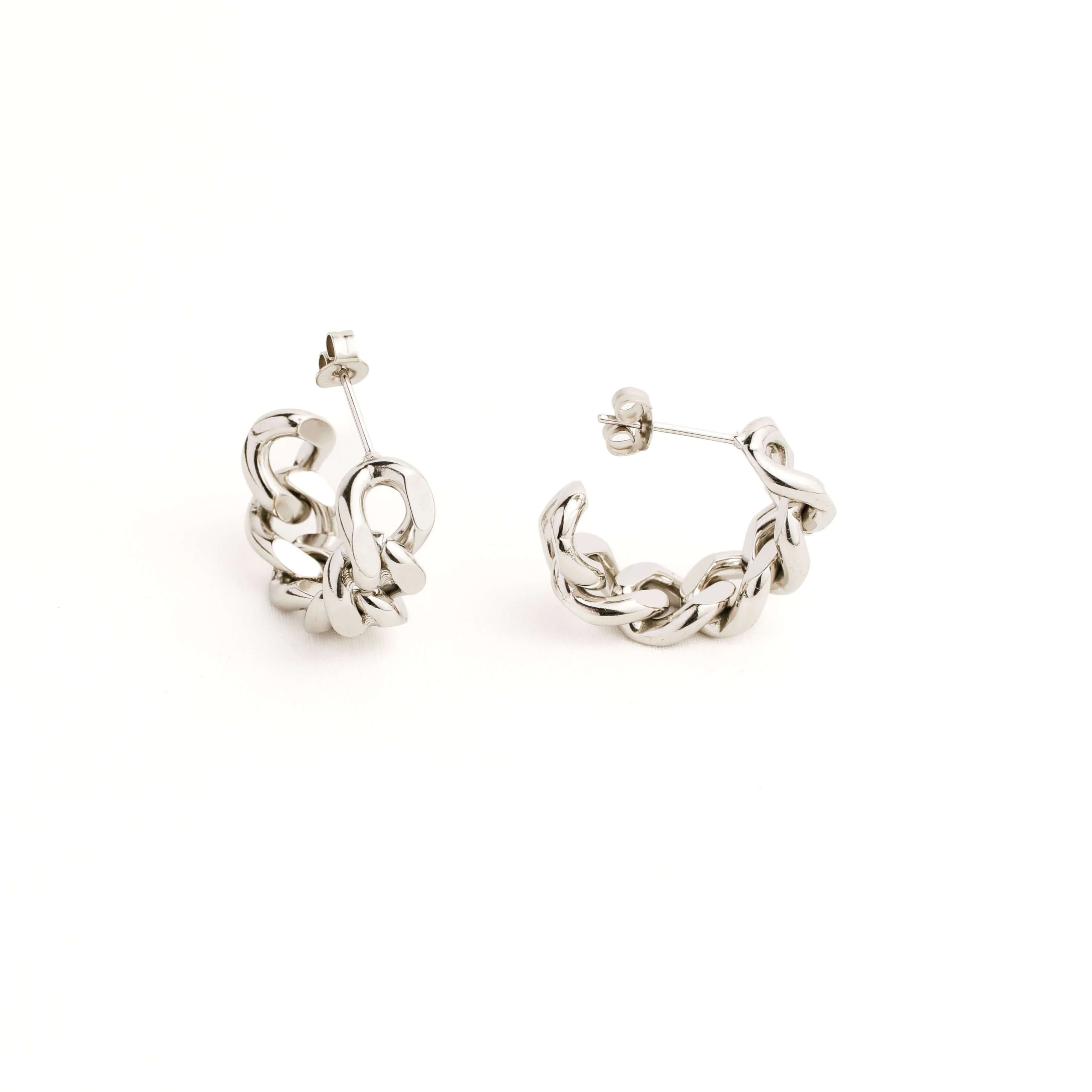 Link Chain Hoop Earrings
