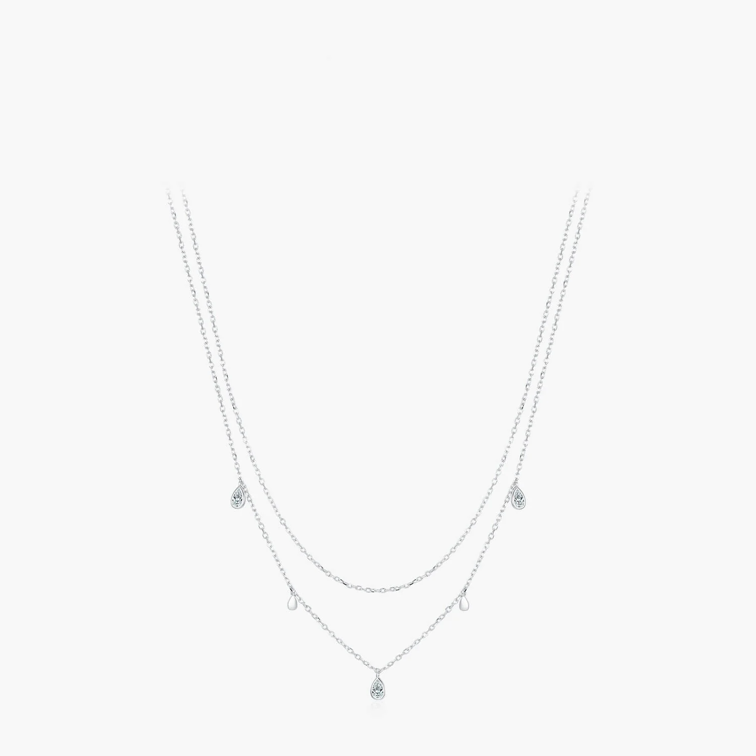 Bi-Layered Water Drop Necklace