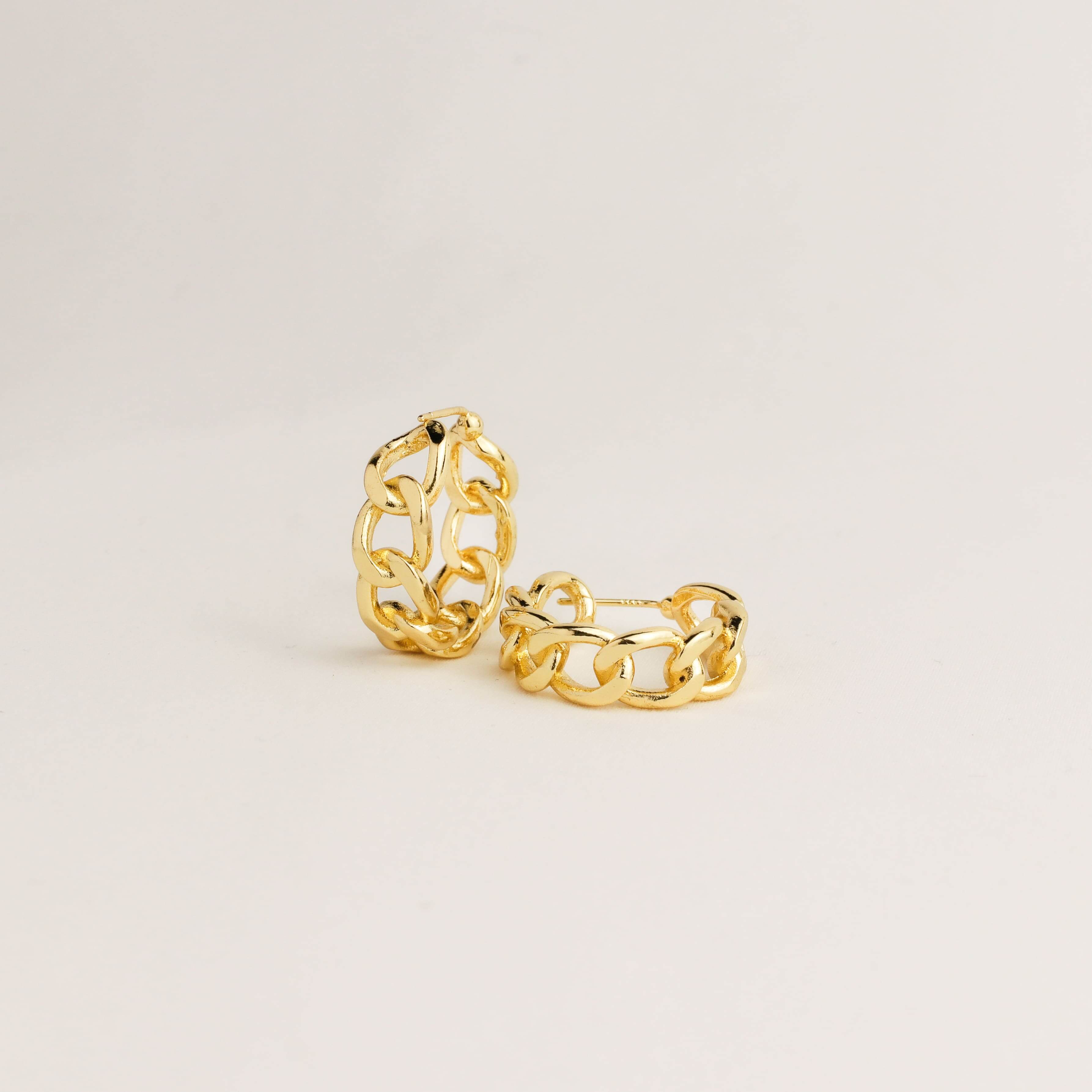 Link Chain Hoop Earrings