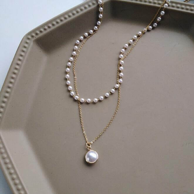 Dual Layered Pearl Necklace