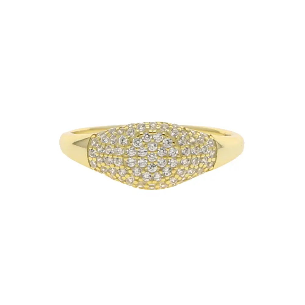 Pave Gold Dome Ring