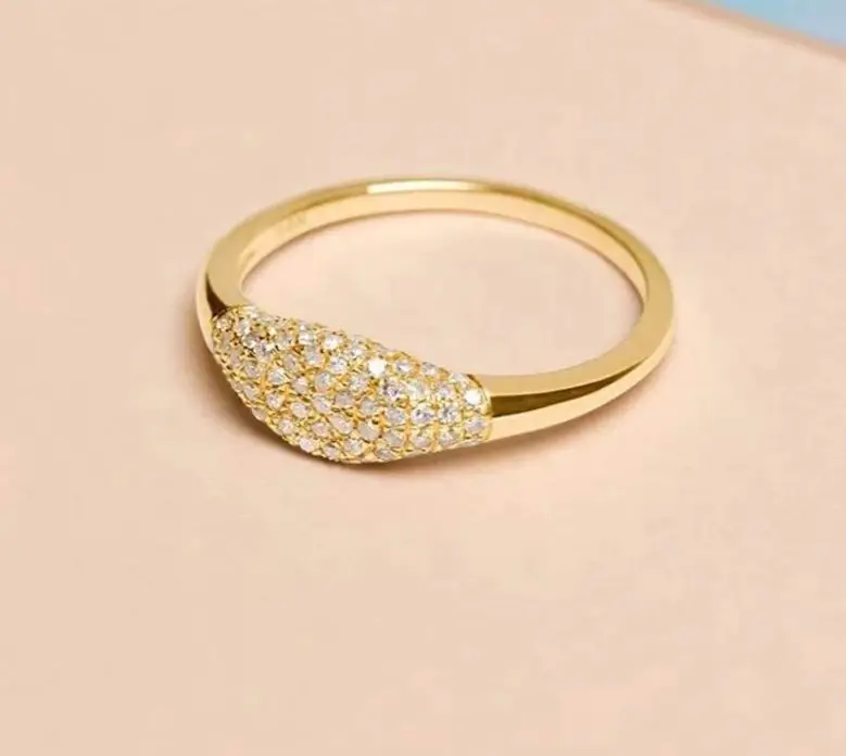 Pave Gold Dome Ring