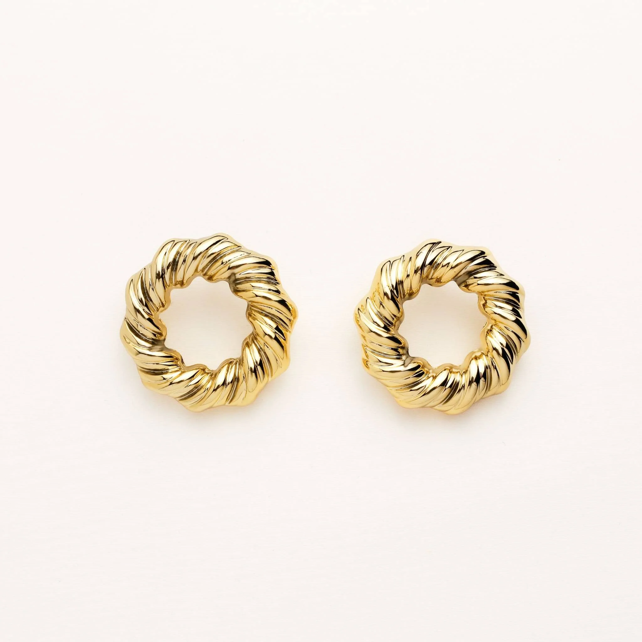 Twisted Gold Hoops