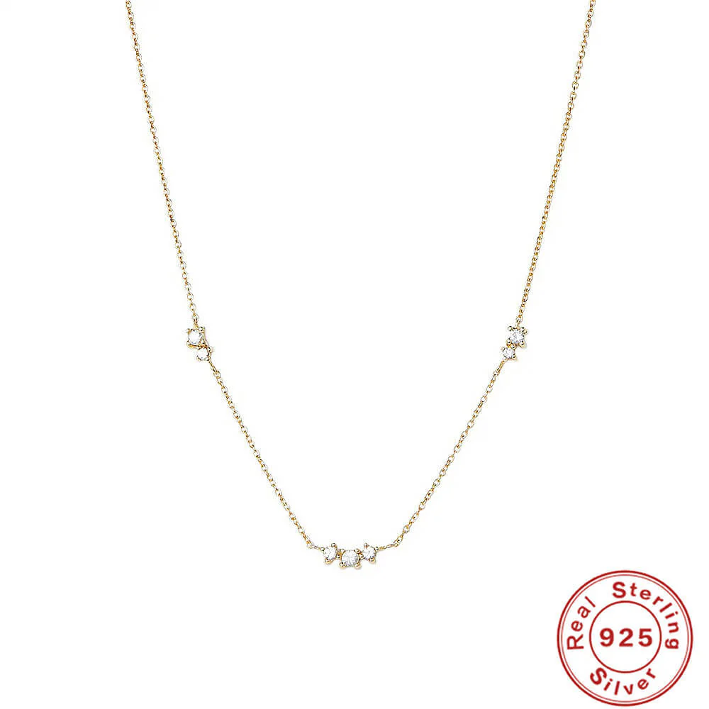 Triple Diamond Chain Necklace