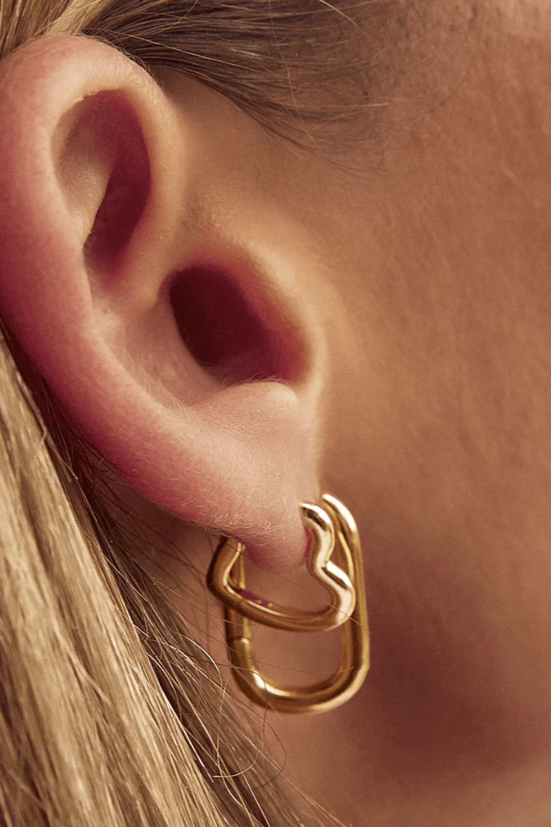 Silhouette Heart Hoops