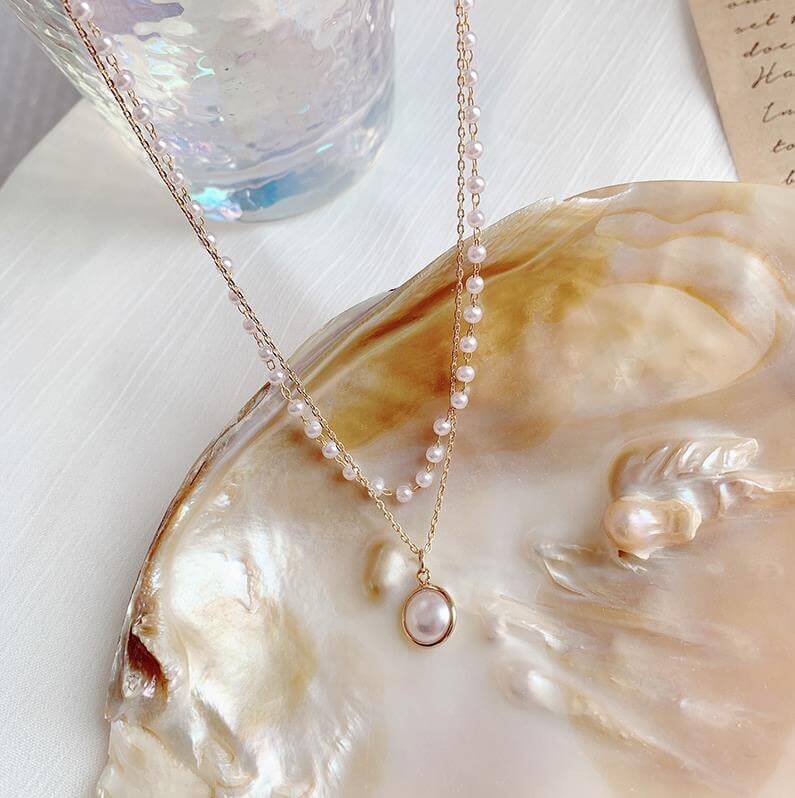 Dual Layered Pearl Necklace