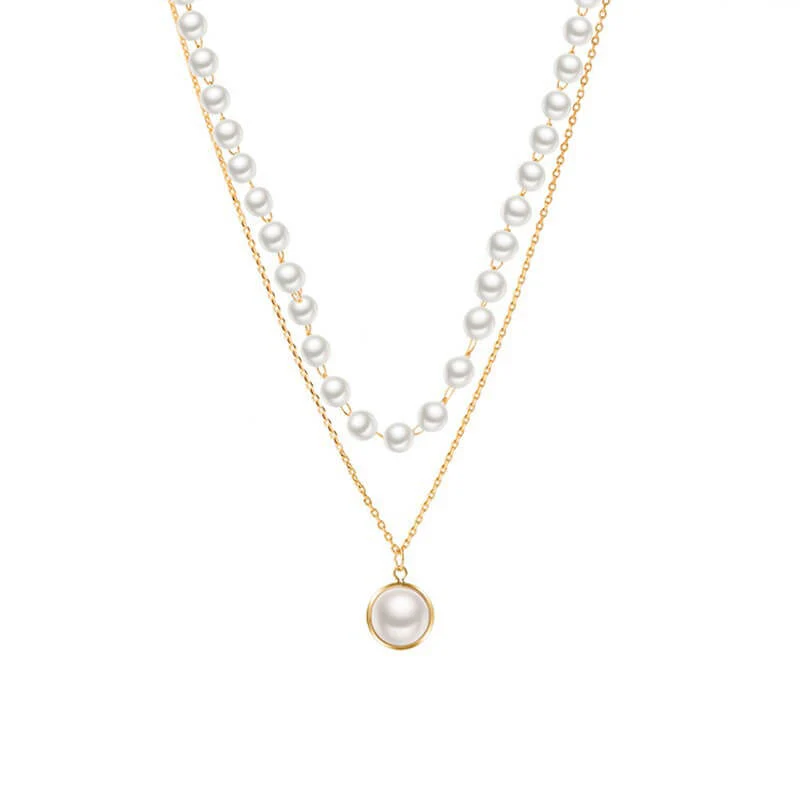 Dual Layered Pearl Necklace