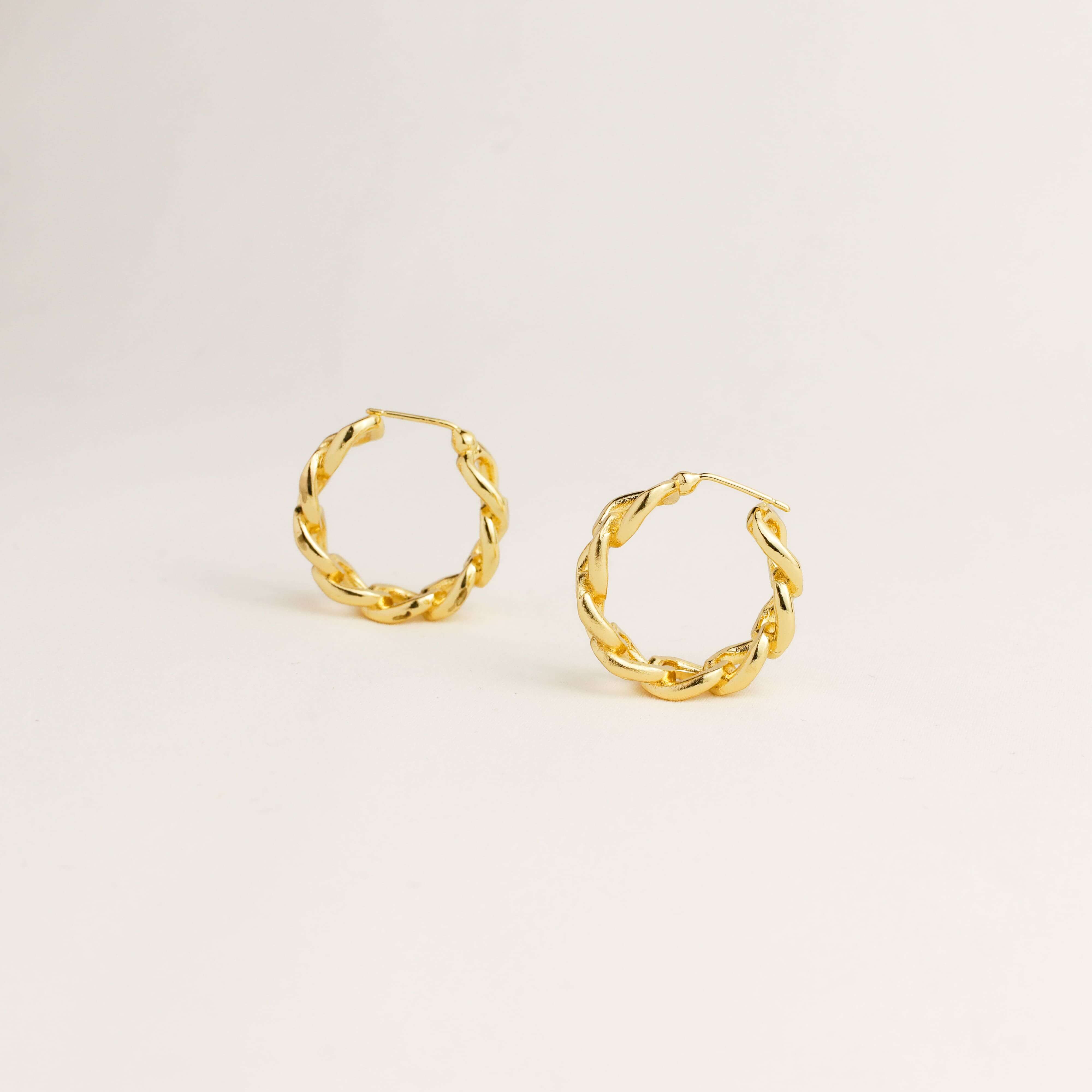 Link Chain Hoop Earrings