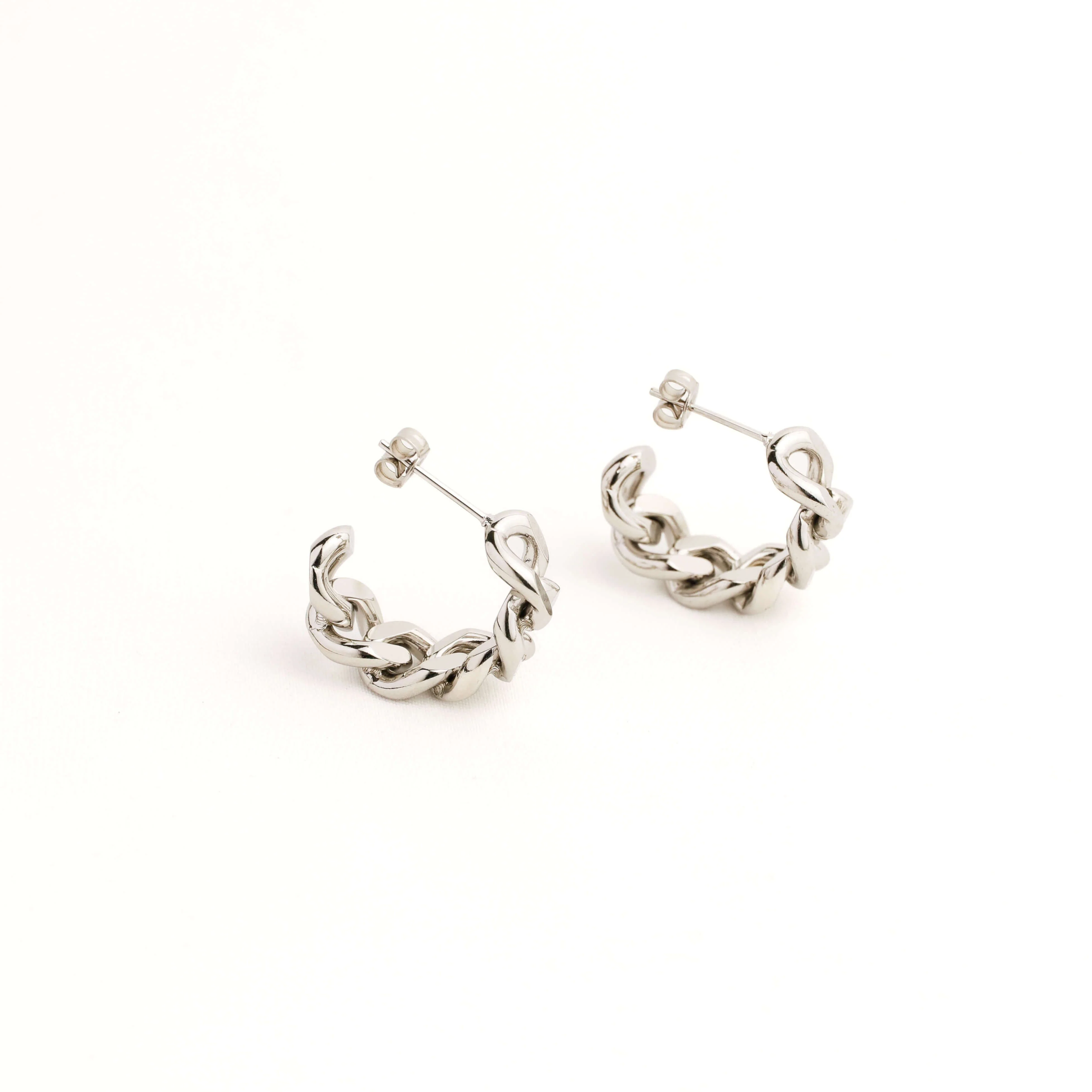 Link Chain Hoop Earrings
