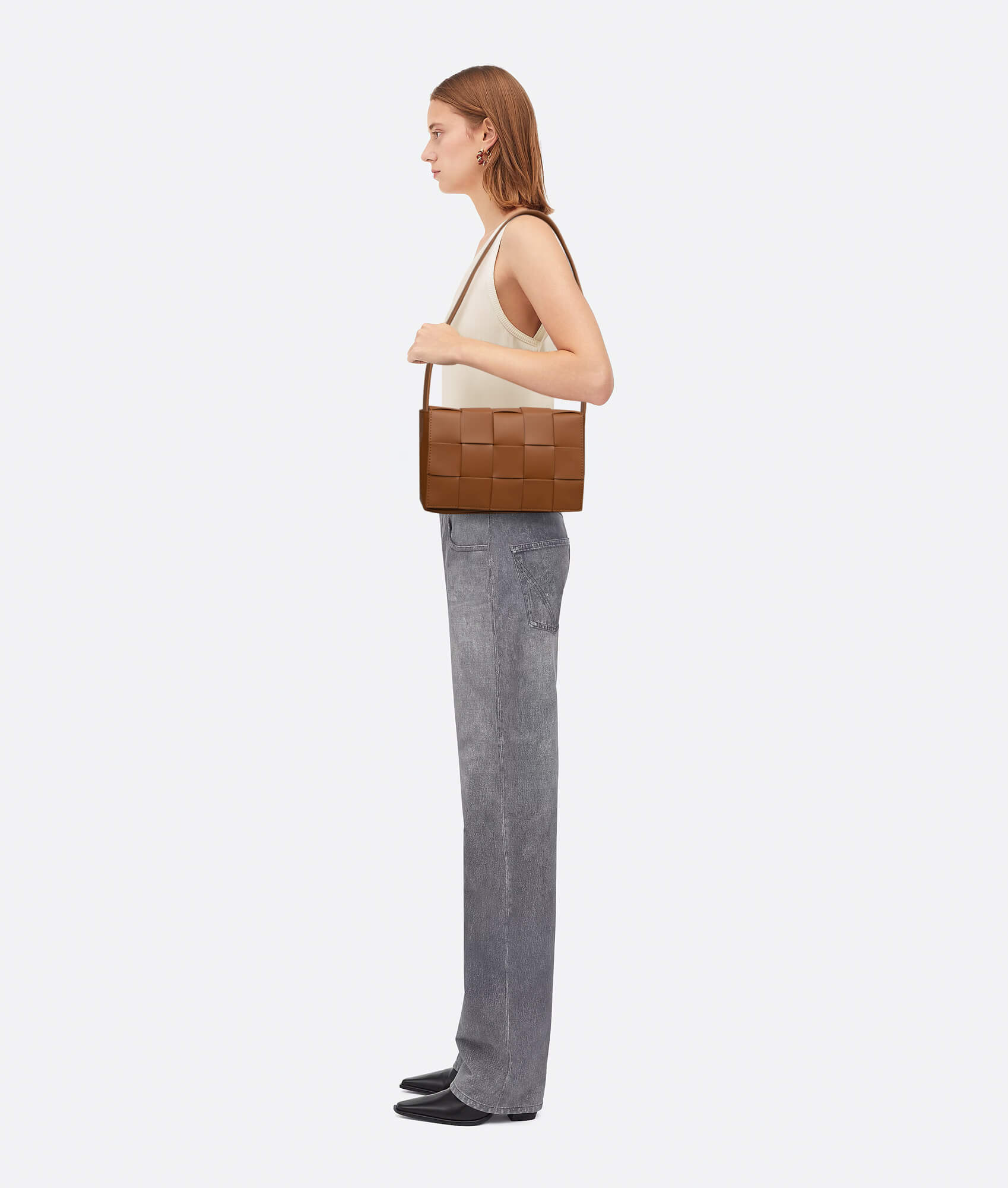 Woven Cassette Crossbody Bag