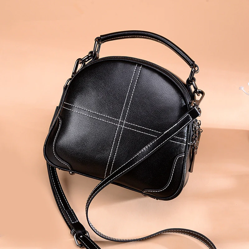 Round Leather Bag