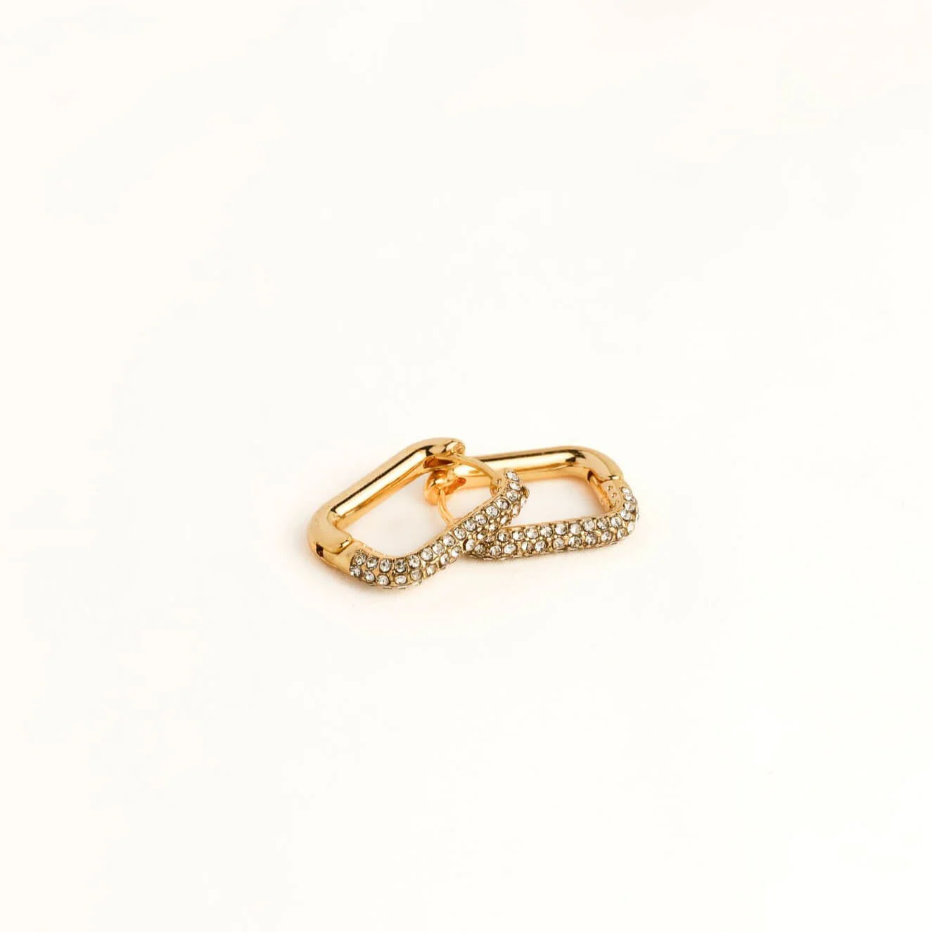 Gold Rectangle Hoops