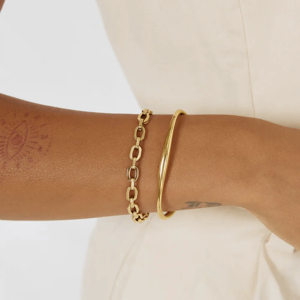 Wave Gold Cuff Bracelet